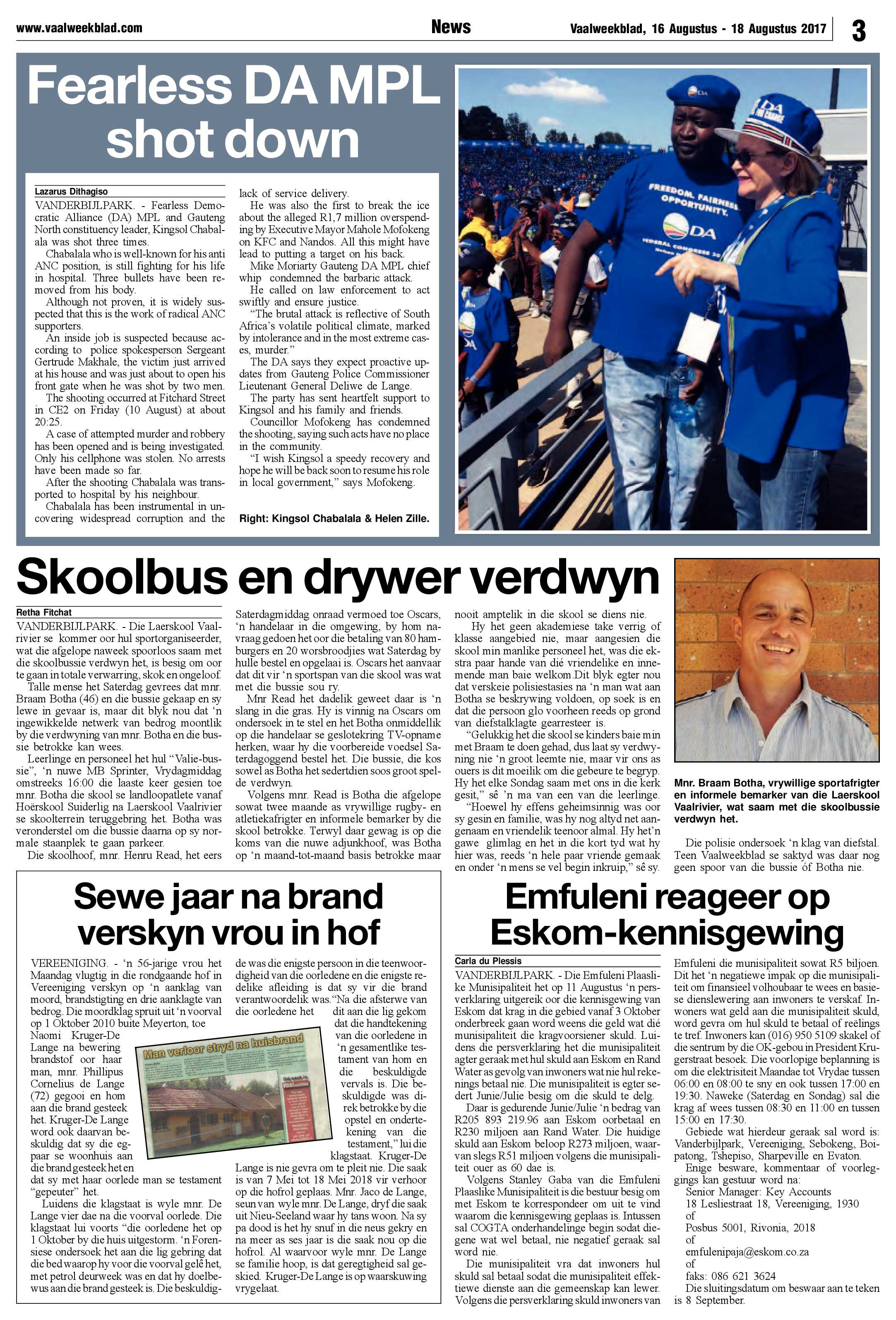 Vaalweekblad 16 – 18 Augustus 2017 page 3