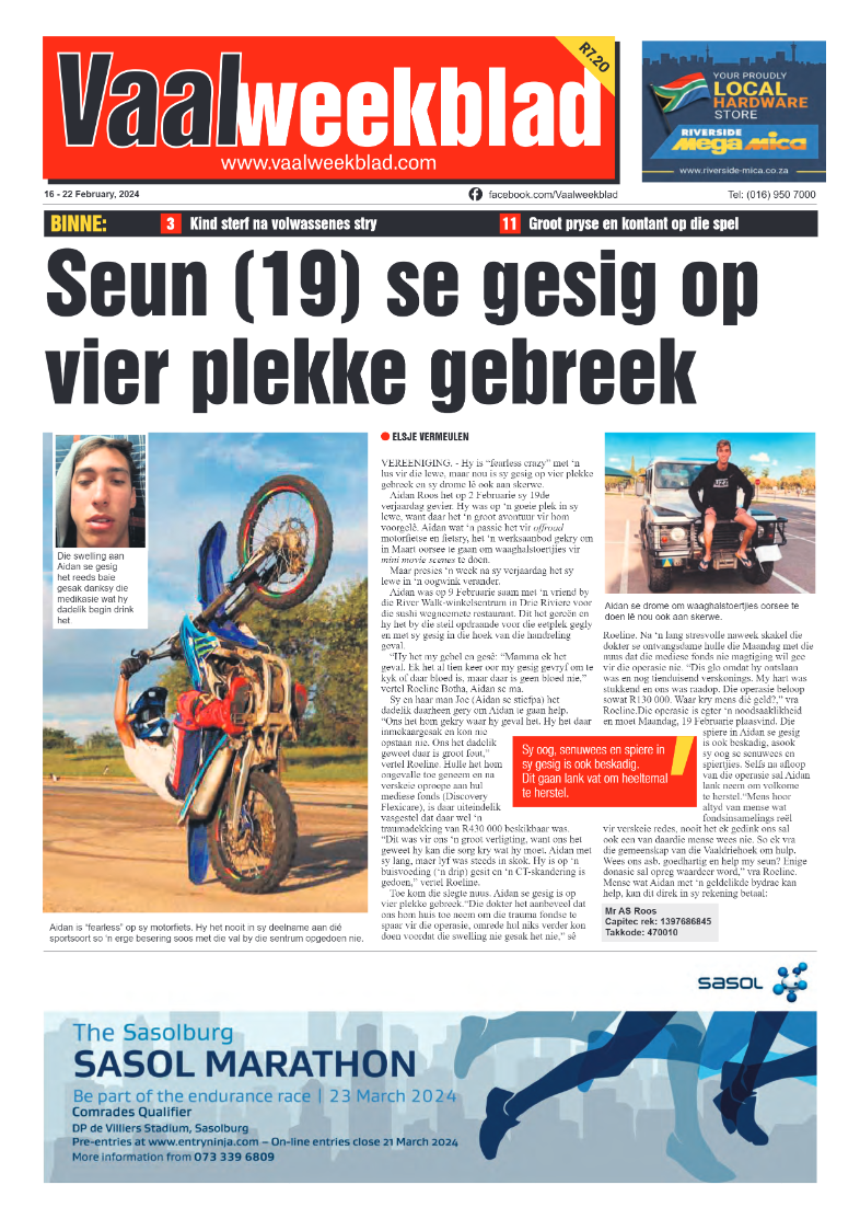Vaalweekblad 16 – 22 February, 2024 page 1