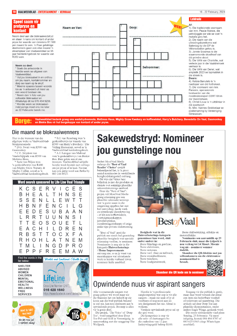 Vaalweekblad 16 – 22 February, 2024 page 10
