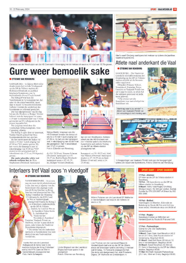 Vaalweekblad 16 – 22 February, 2024 page 15
