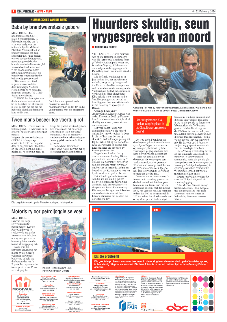 Vaalweekblad 16 – 22 February, 2024 page 2