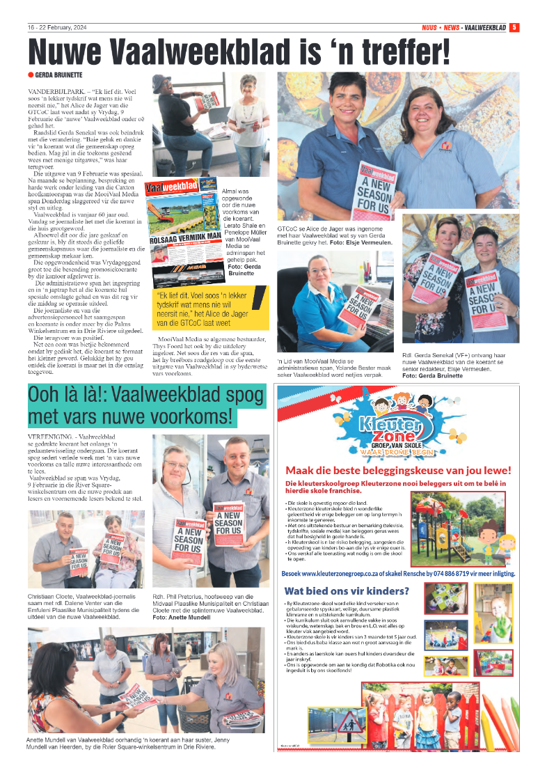 Vaalweekblad 16 – 22 February, 2024 page 5