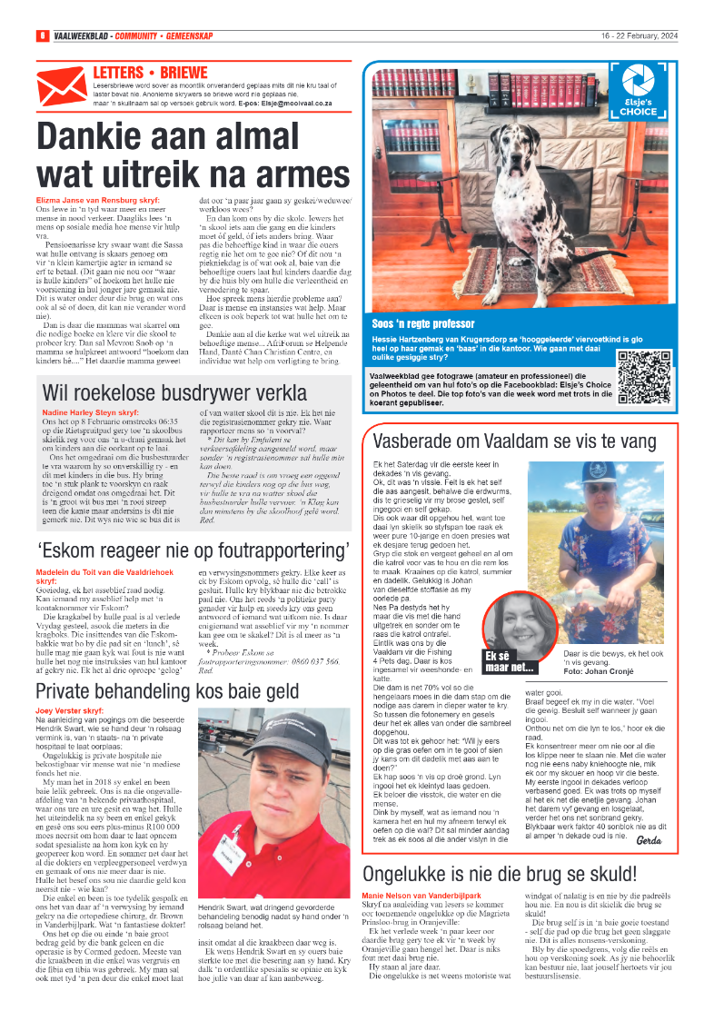 Vaalweekblad 16 – 22 February, 2024 page 6