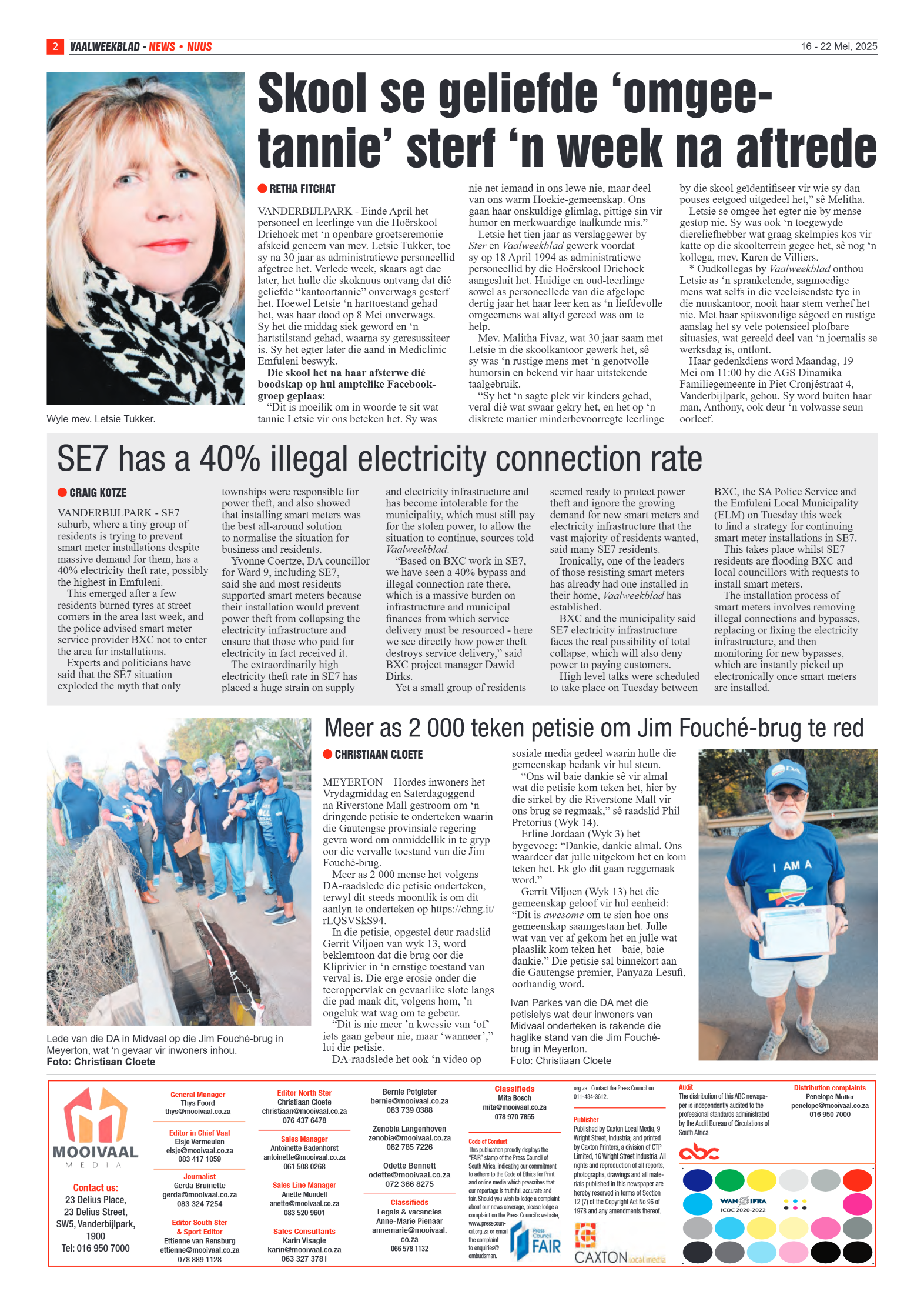 Vaalweekblad 16 – 22 Mei, 2025 page 2