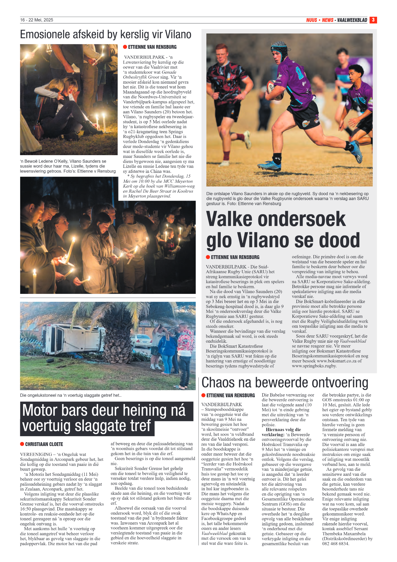 Vaalweekblad 16 – 22 Mei, 2025 page 3