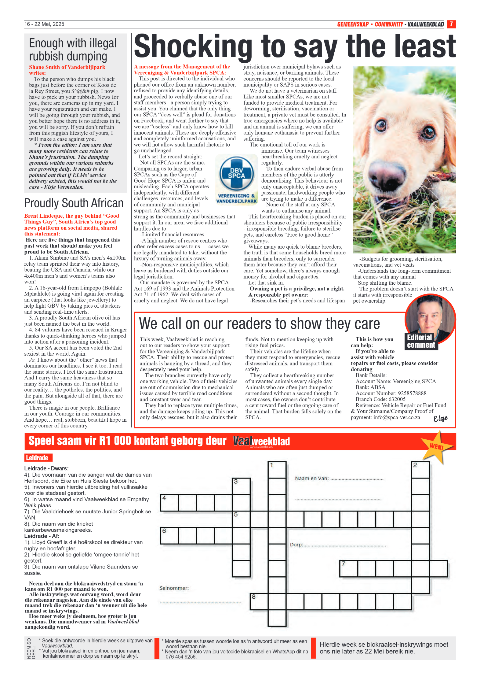 Vaalweekblad 16 – 22 Mei, 2025 page 7