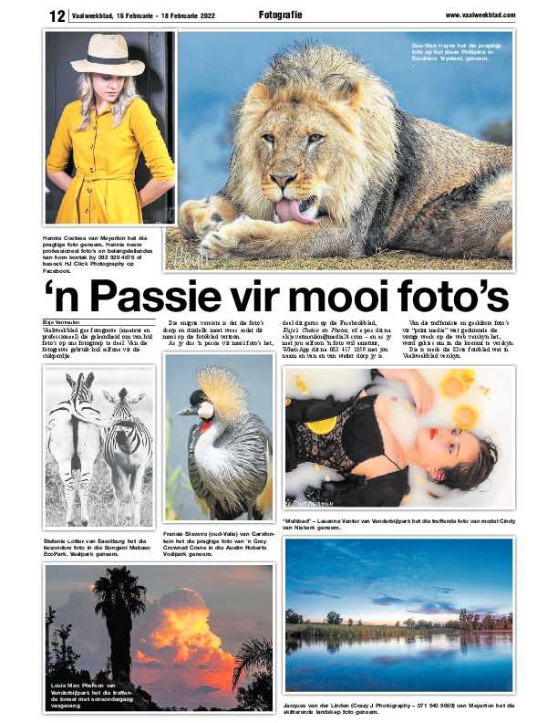 Vaalweekblad, 16 Februarie – 18 Februarie 2022 page 12