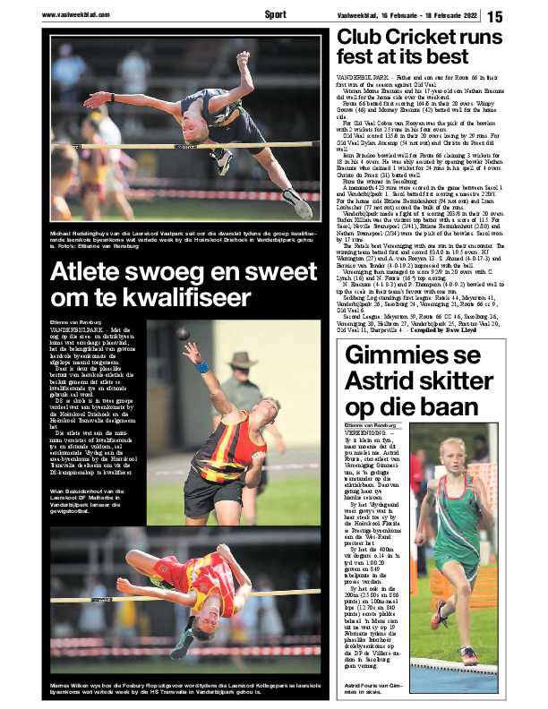 Vaalweekblad, 16 Februarie – 18 Februarie 2022 page 15