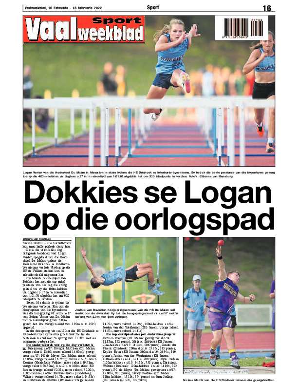 Vaalweekblad, 16 Februarie – 18 Februarie 2022 page 16