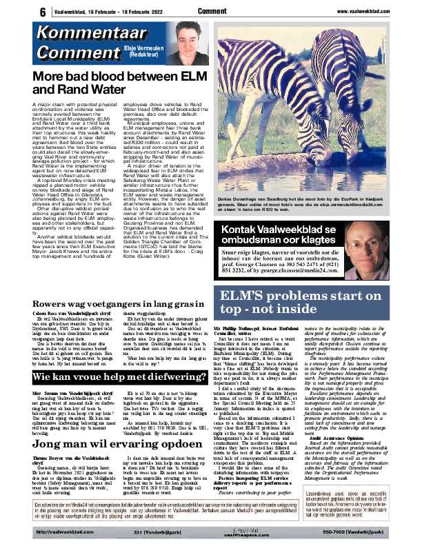 Vaalweekblad, 16 Februarie – 18 Februarie 2022 page 6