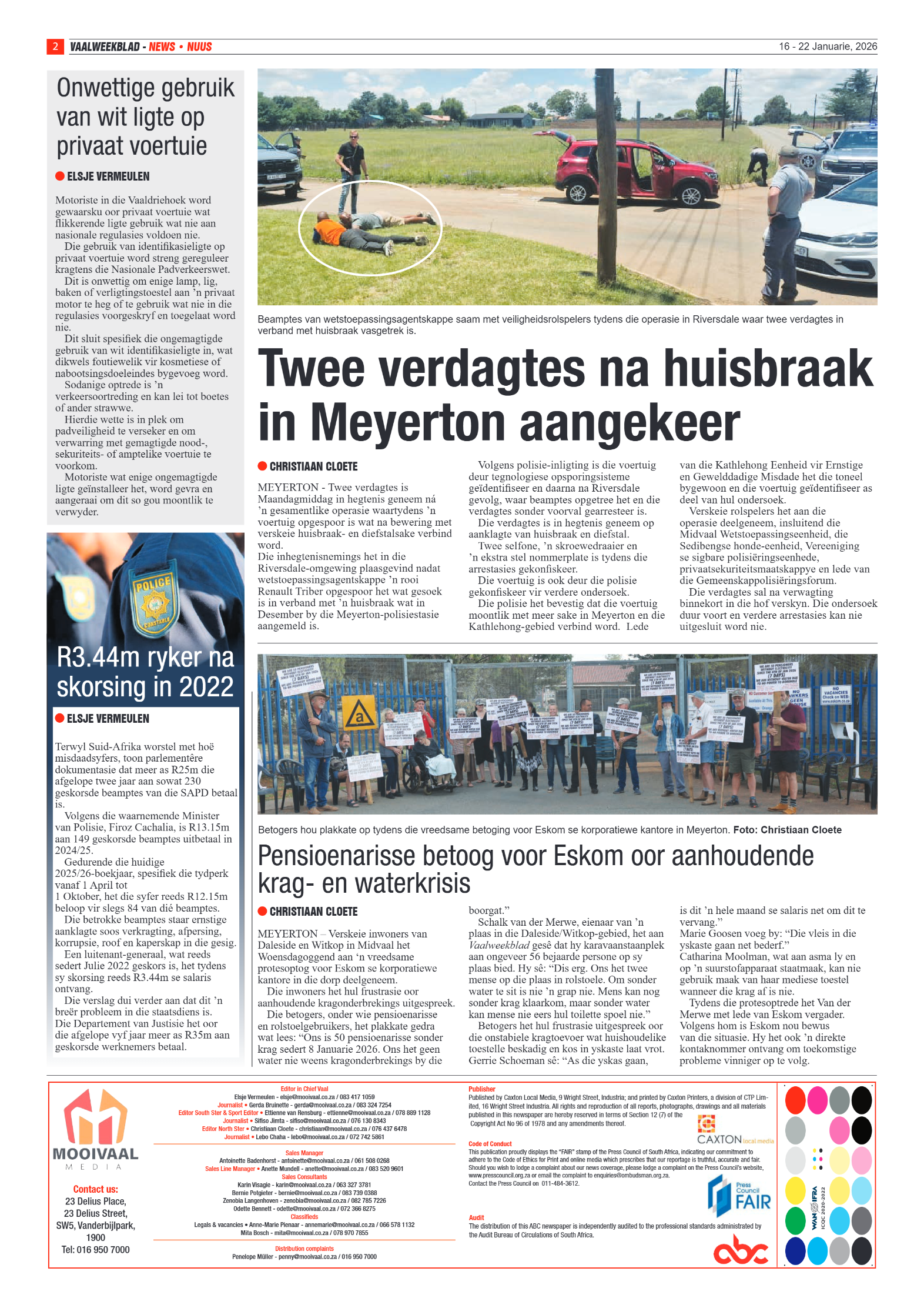 Vaalweekblad 16 January 2026 page 2