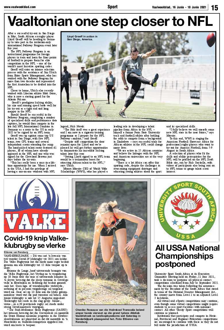 Vaalweekblad, 16 Junie – 18 Junie 2021 page 15
