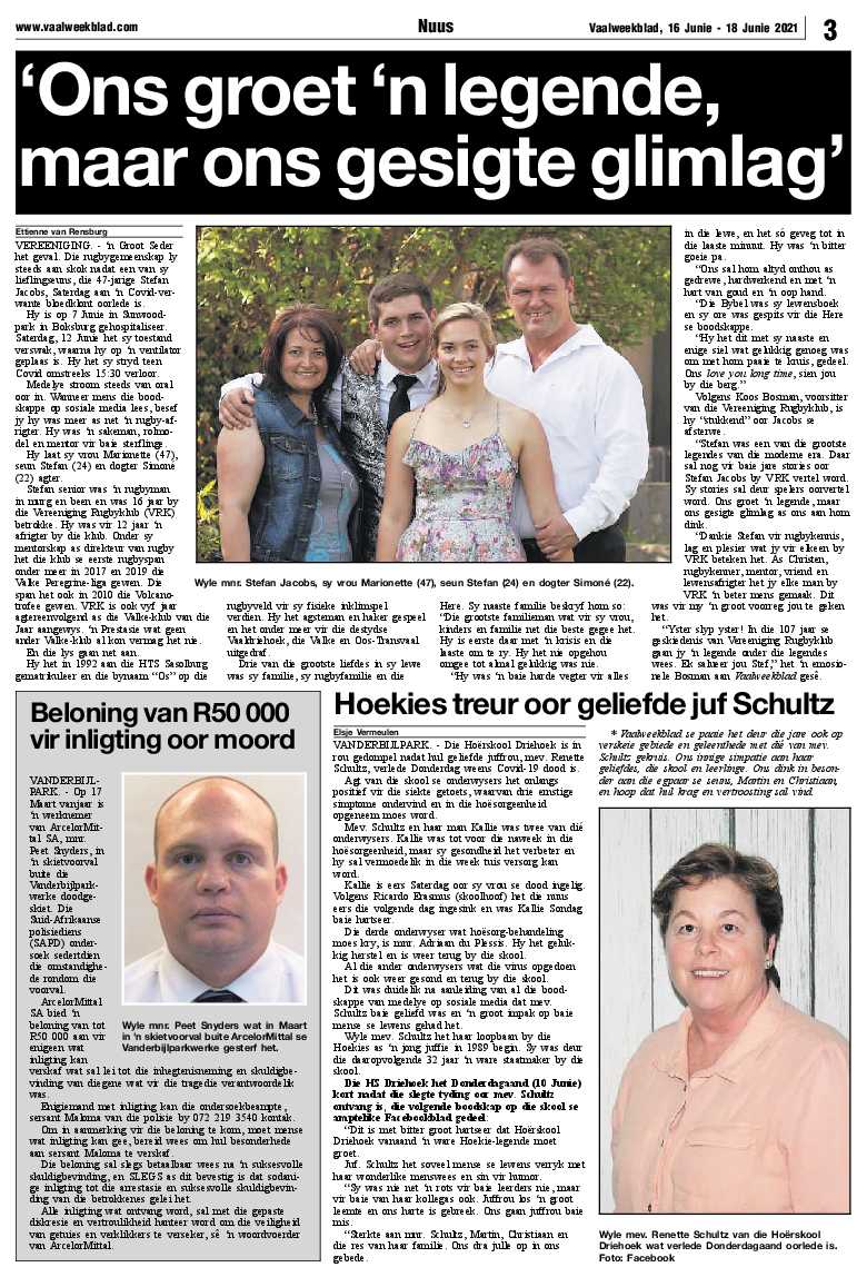 Vaalweekblad, 16 Junie – 18 Junie 2021 page 3