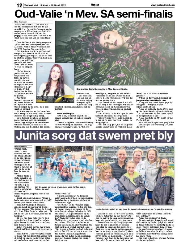 Vaalweekblad 16 Maart – 18 Maart 2022 page 12