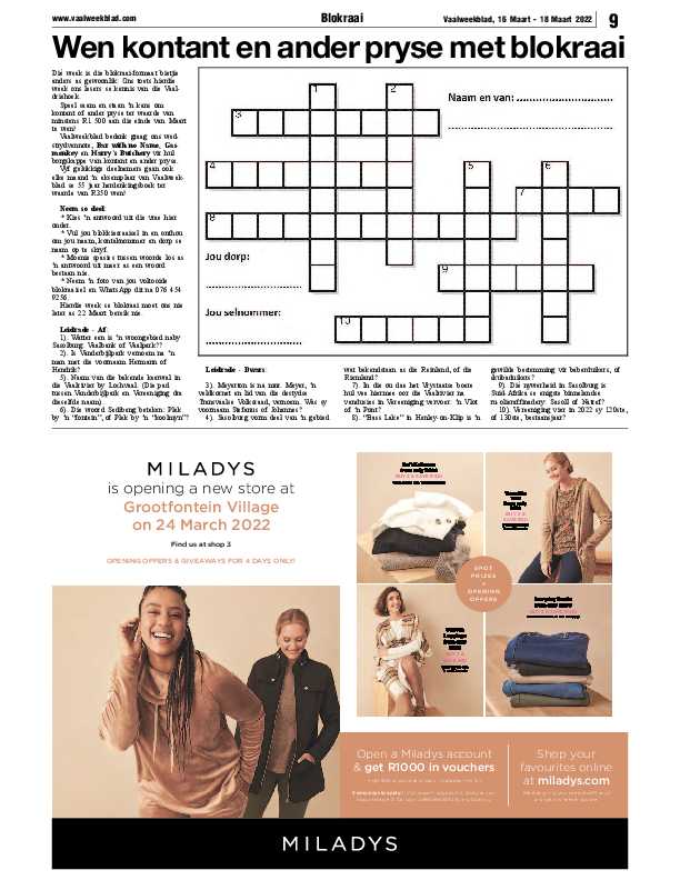 Vaalweekblad 16 Maart – 18 Maart 2022 page 9