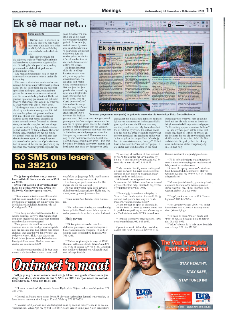 Vaalweekblad, 16 November – 18 November 2022 page 10