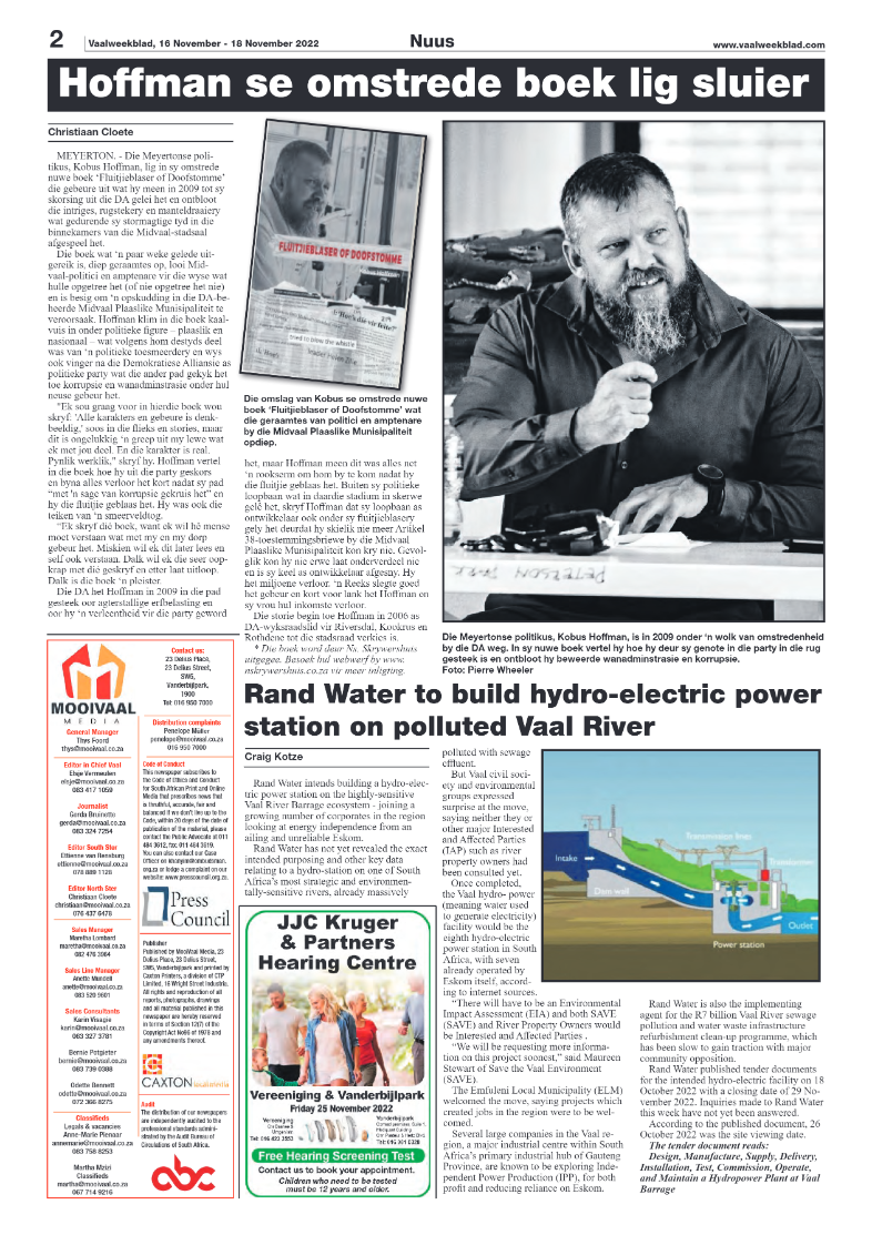 Vaalweekblad, 16 November – 18 November 2022 page 2