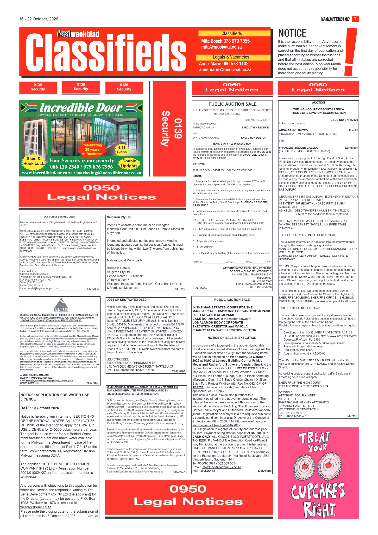 Vaalweekblad – 16 Oktober 2026 page 7
