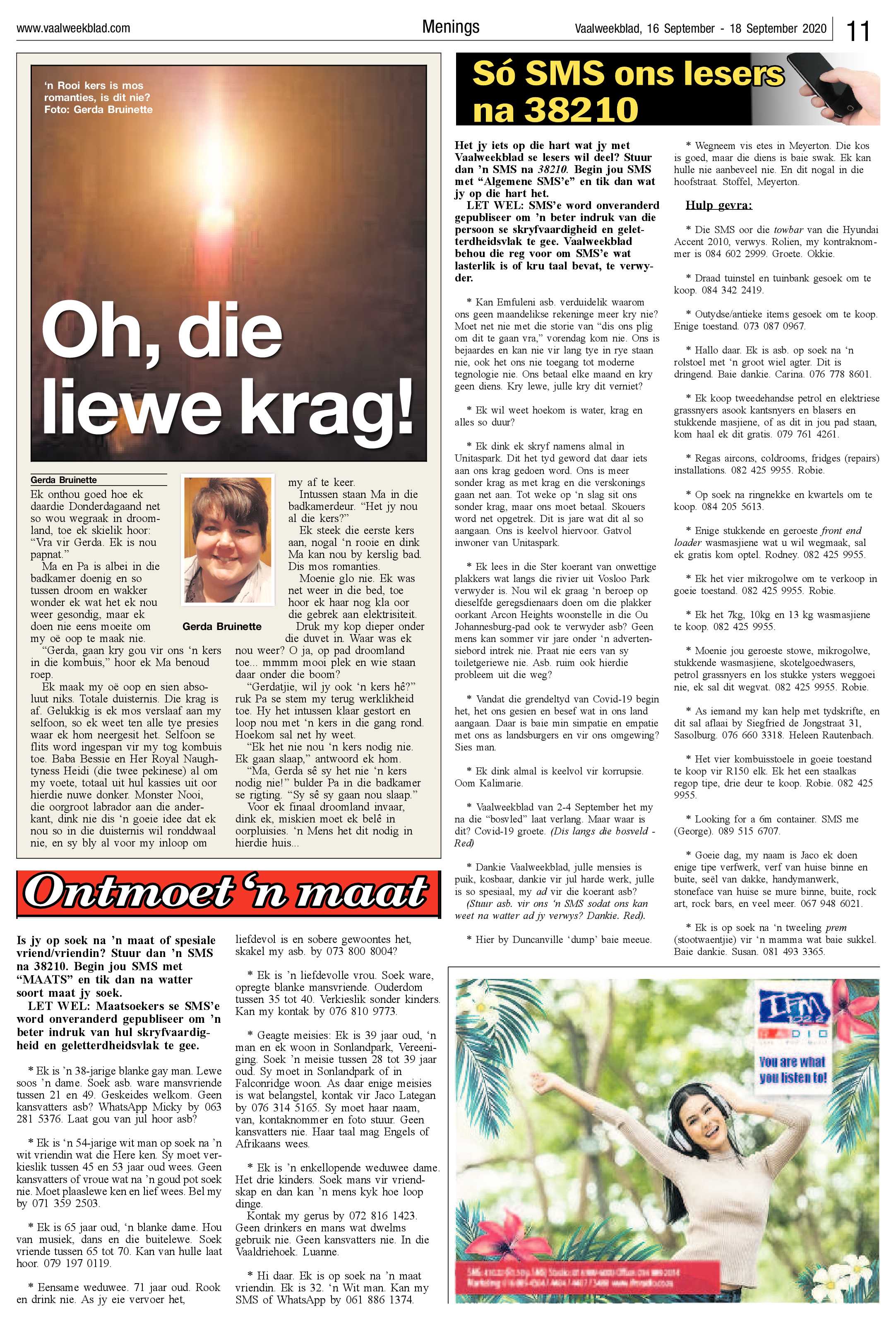 Vaalweekblad 16 September – 18 September 2020 page 11