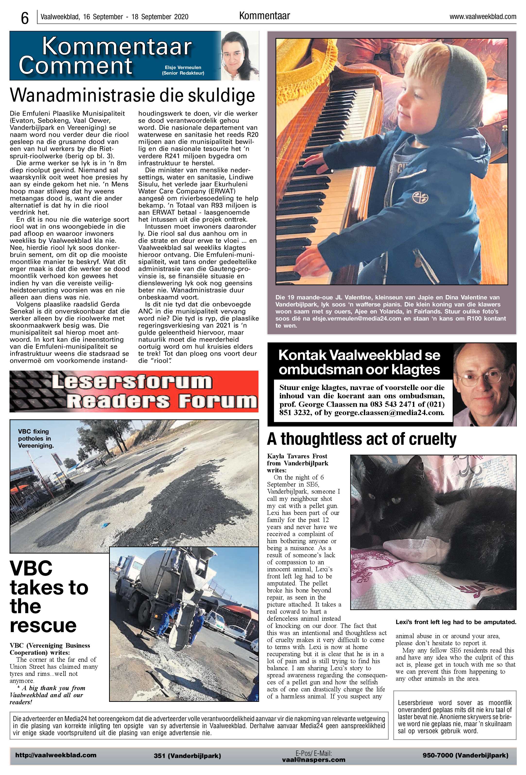Vaalweekblad 16 September – 18 September 2020 page 6