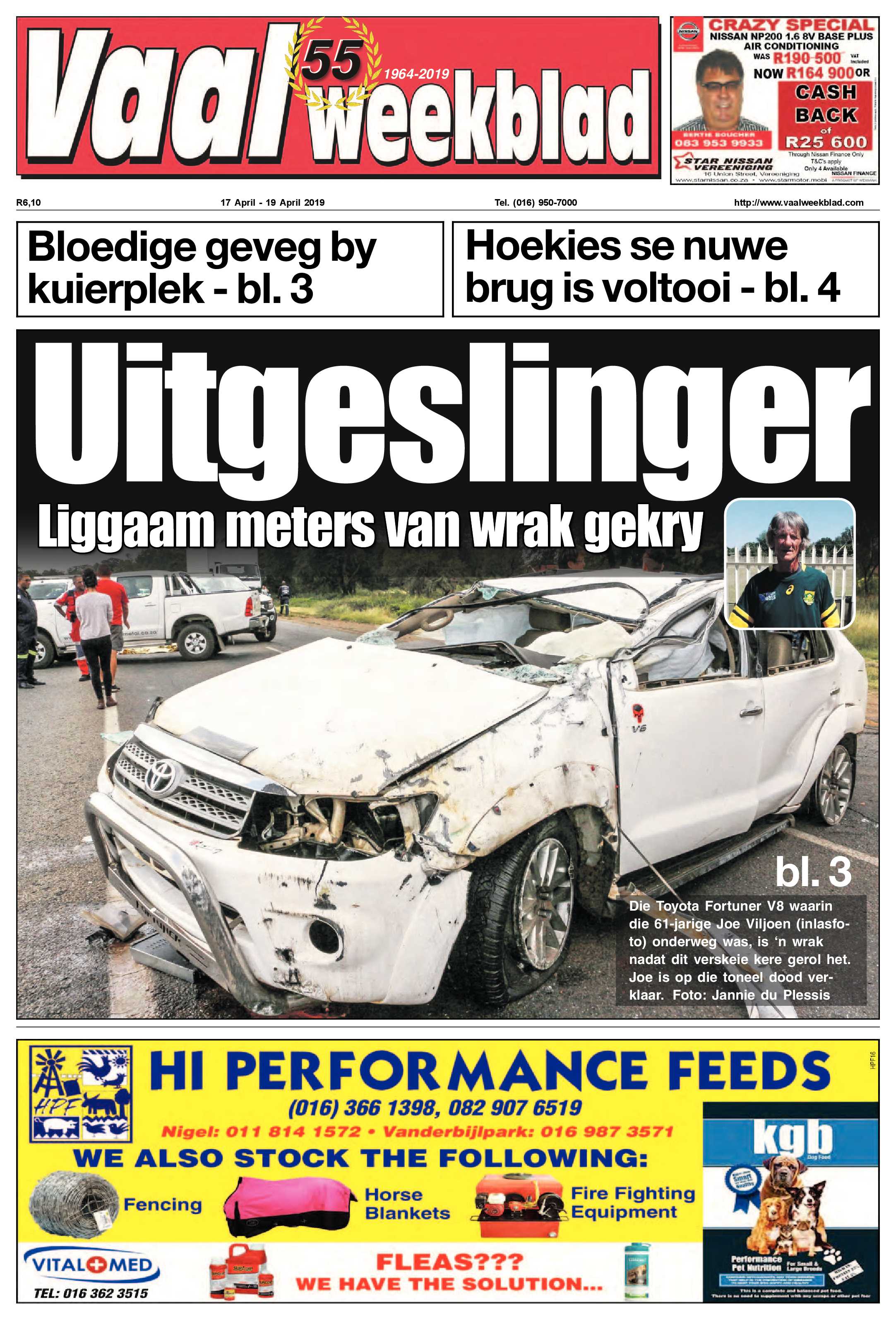 Vaalweekblad 17 – 19 April 2019 page 1