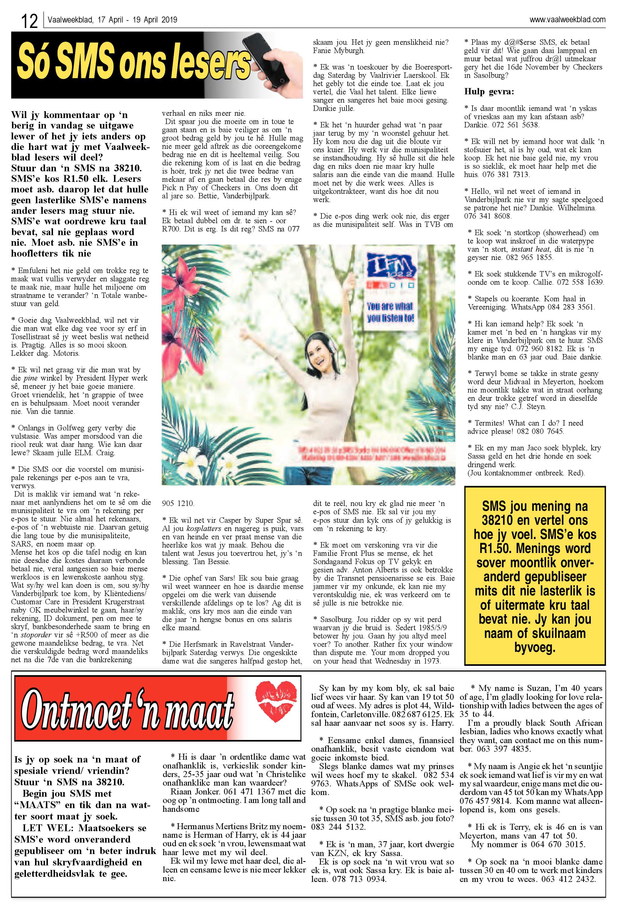 Vaalweekblad 17 – 19 April 2019 page 12