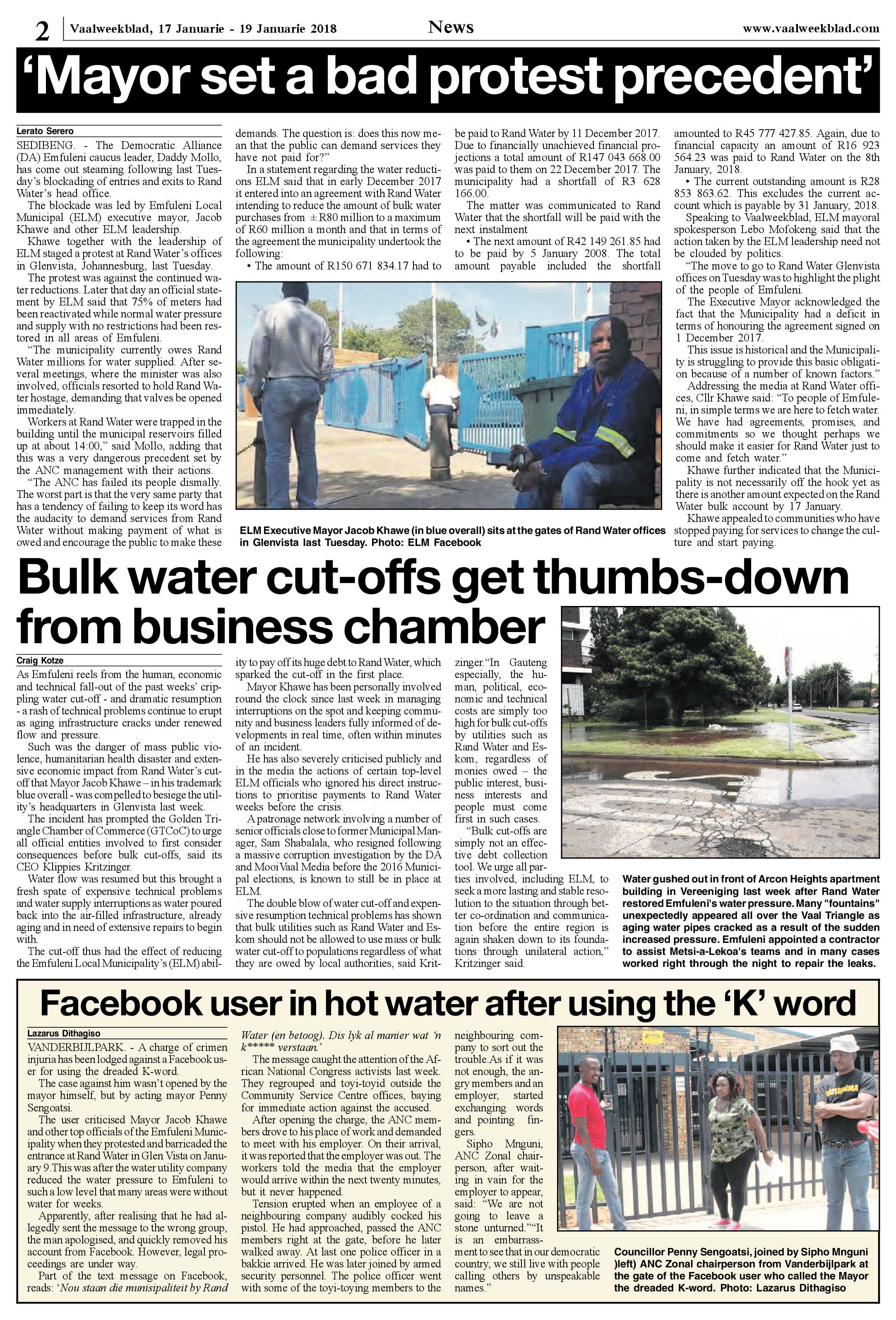 Vaalweekblad 17 – 19 Janaurie 2018 page 2