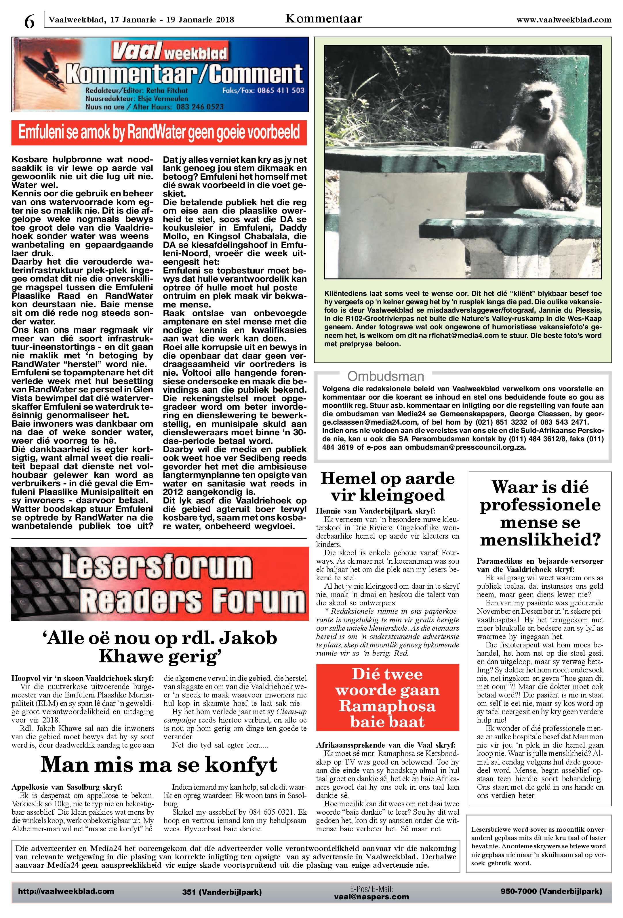 Vaalweekblad 17 – 19 Janaurie 2018 page 6