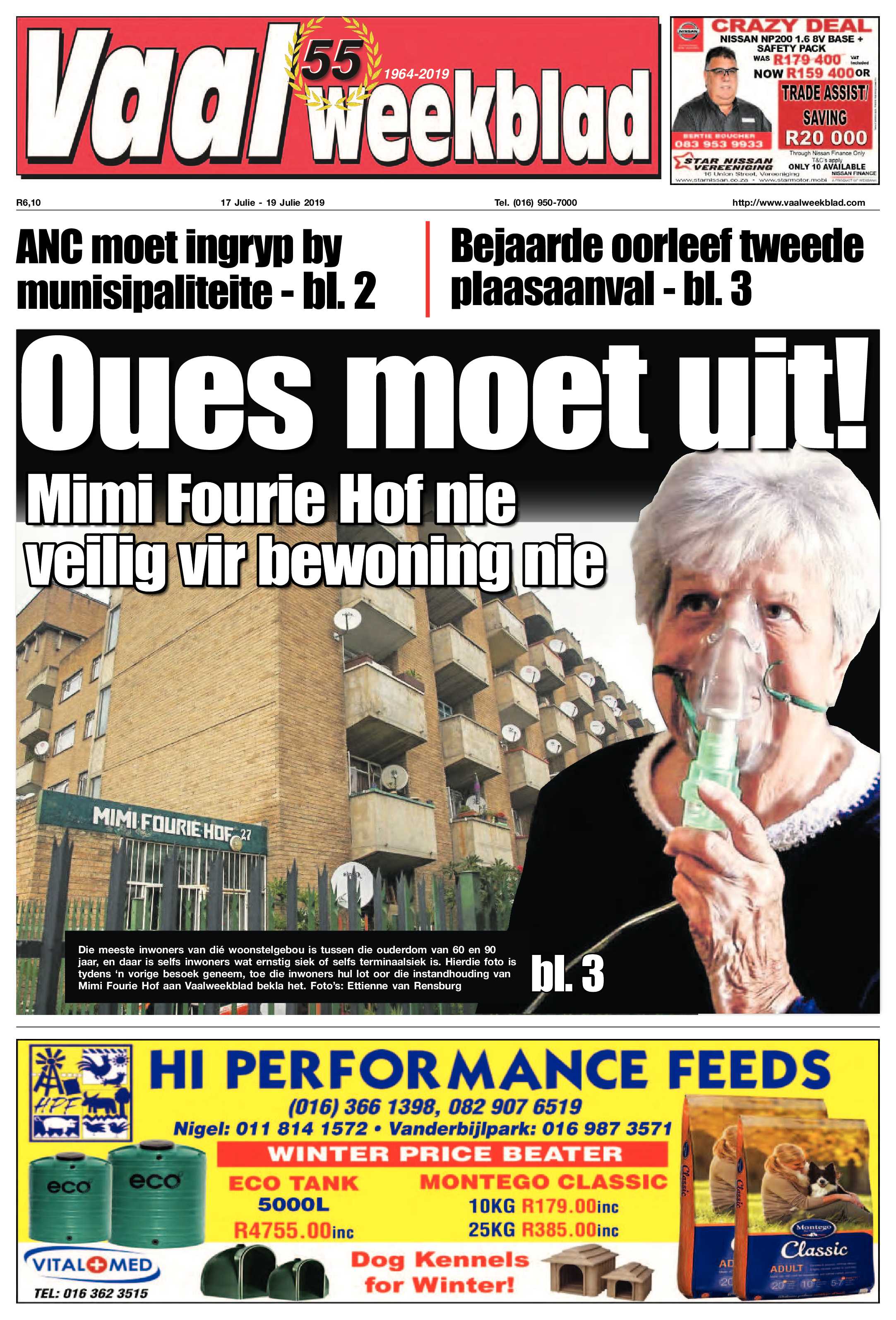 Vaalweekblad 17 – 19 Julie 2019 page 1