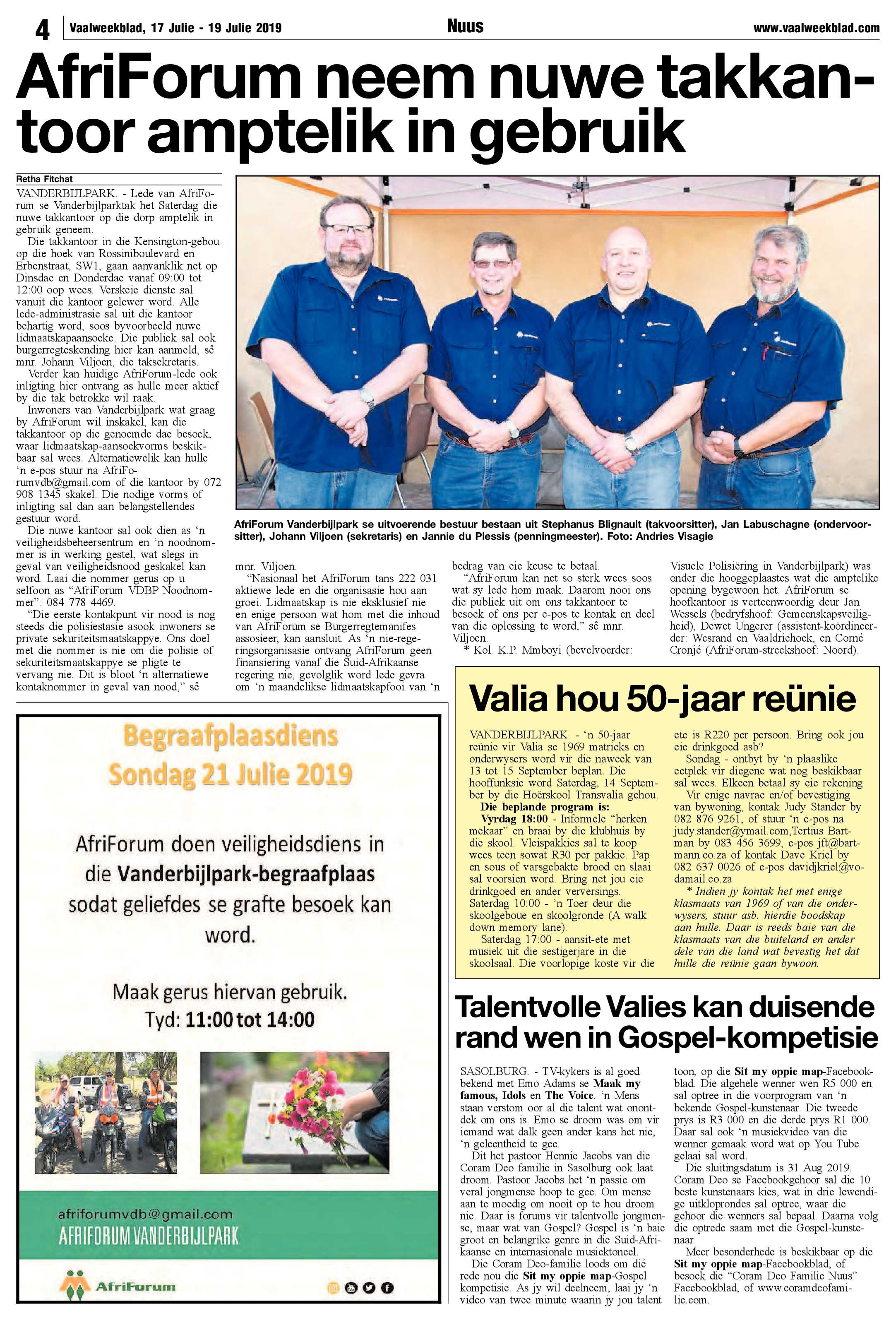 Vaalweekblad 17 – 19 Julie 2019 page 4