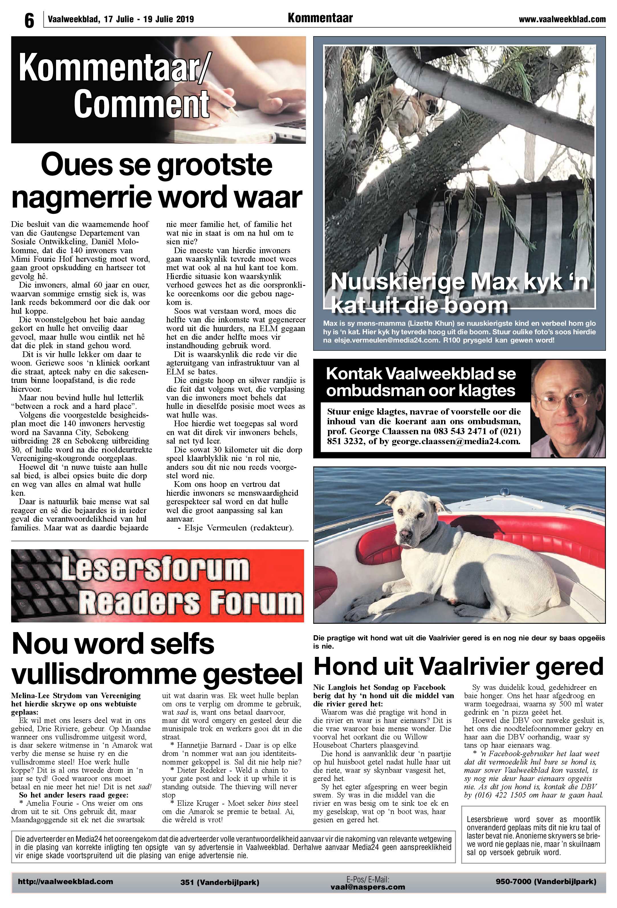 Vaalweekblad 17 – 19 Julie 2019 page 6