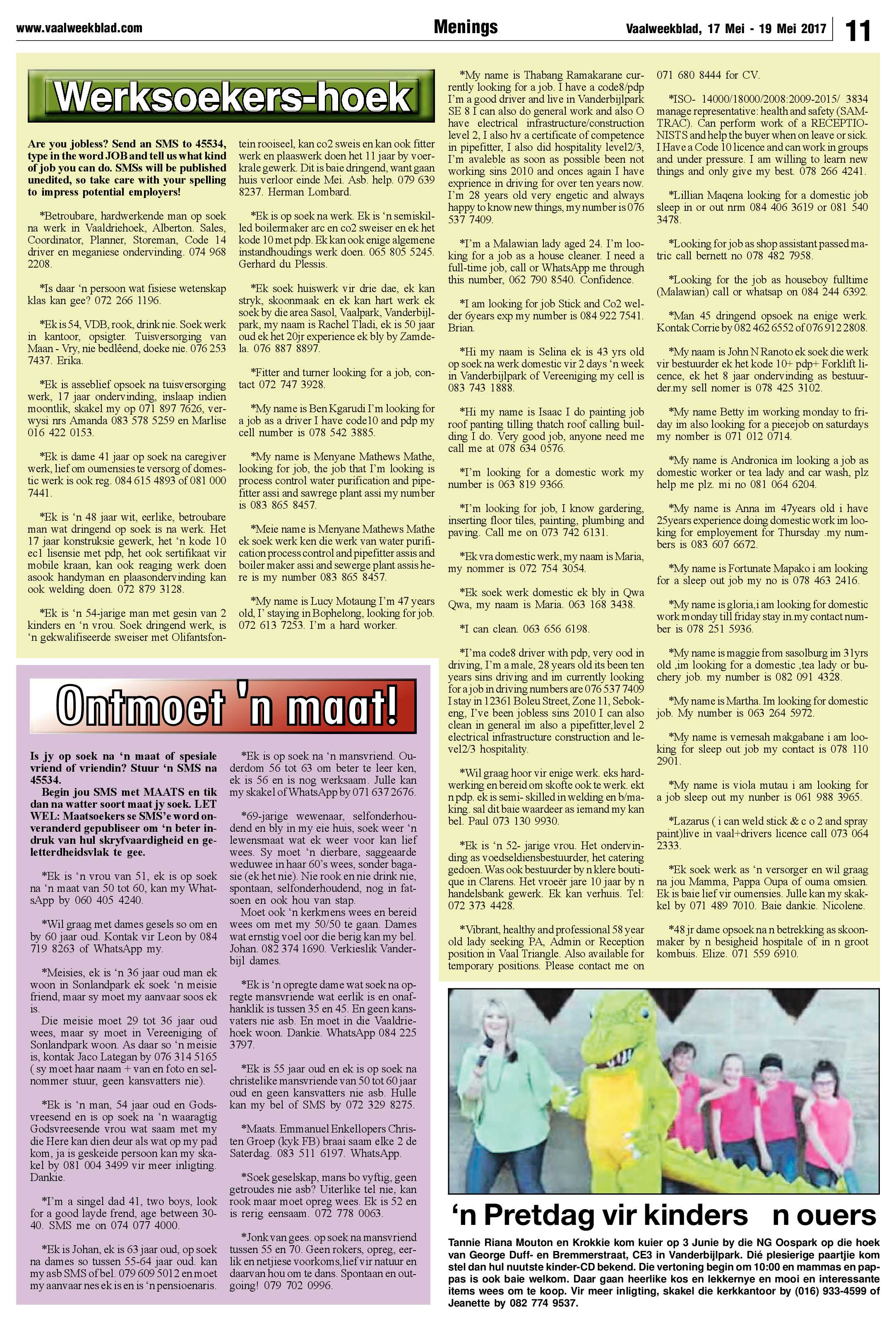 Vaalweekblad 17 – 19 Mei 2017 page 11