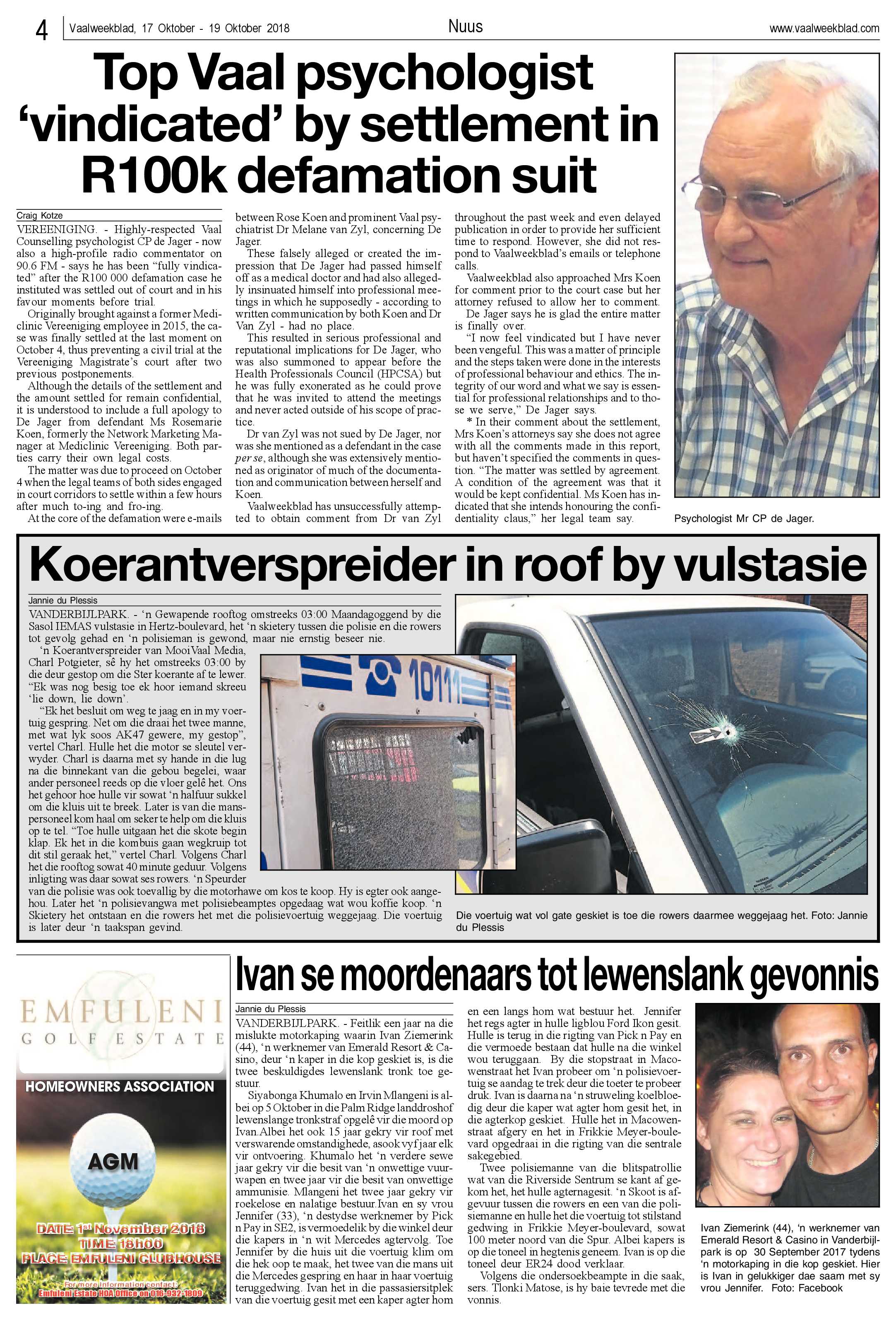 Vaalweekblad 17 – 19 Oktober 2018 page 4
