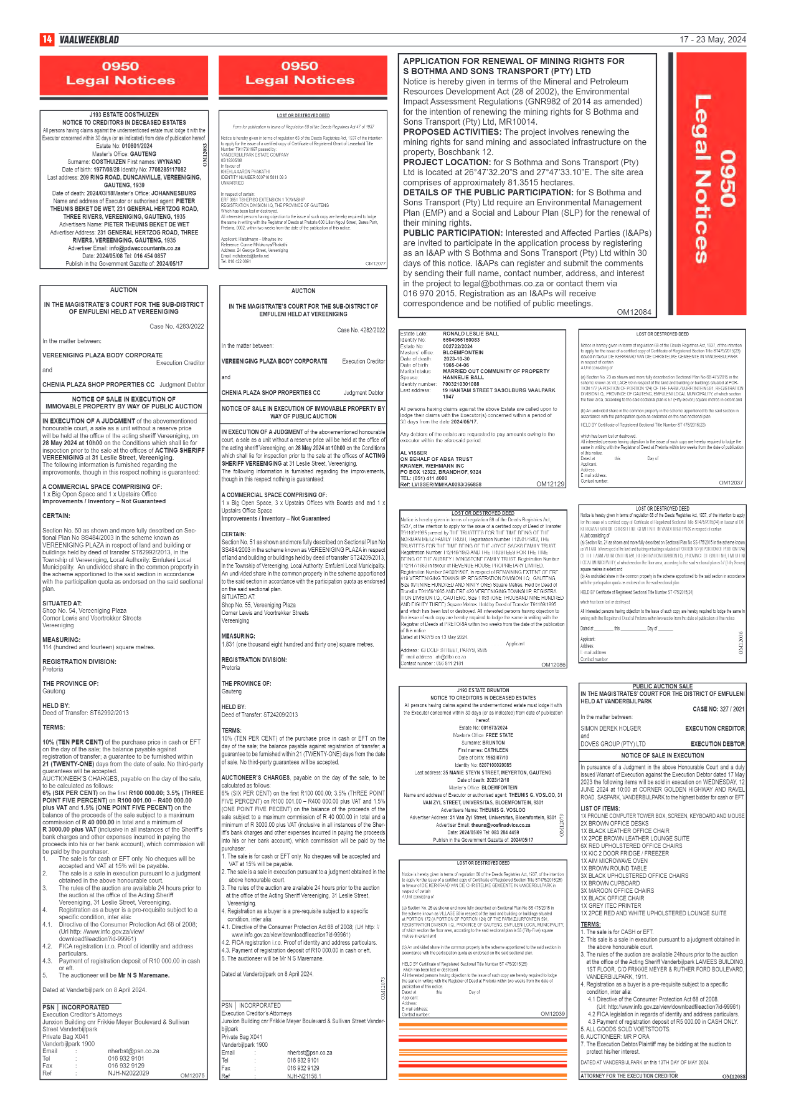 Vaalweekblad 17 – 23 May, 2024 page 14