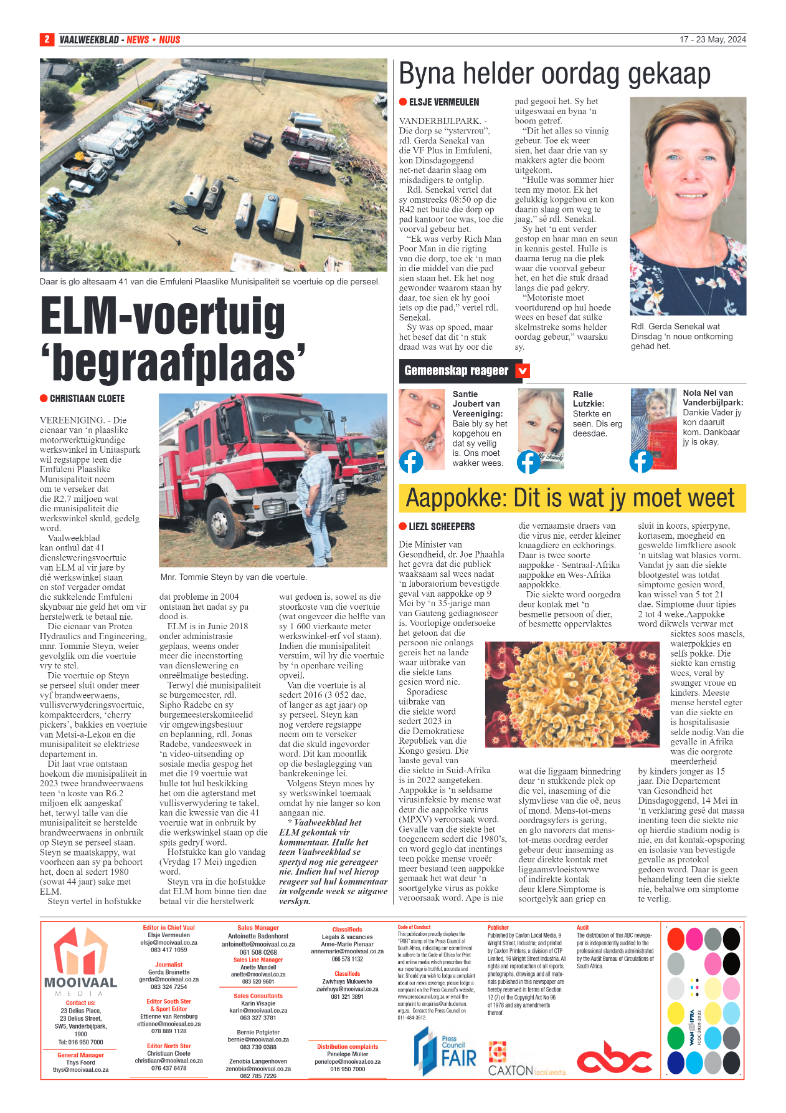Vaalweekblad 17 – 23 May, 2024 page 2