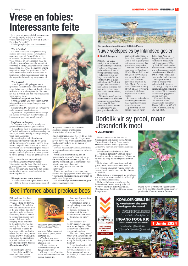 Vaalweekblad 17 – 23 May, 2024 page 5