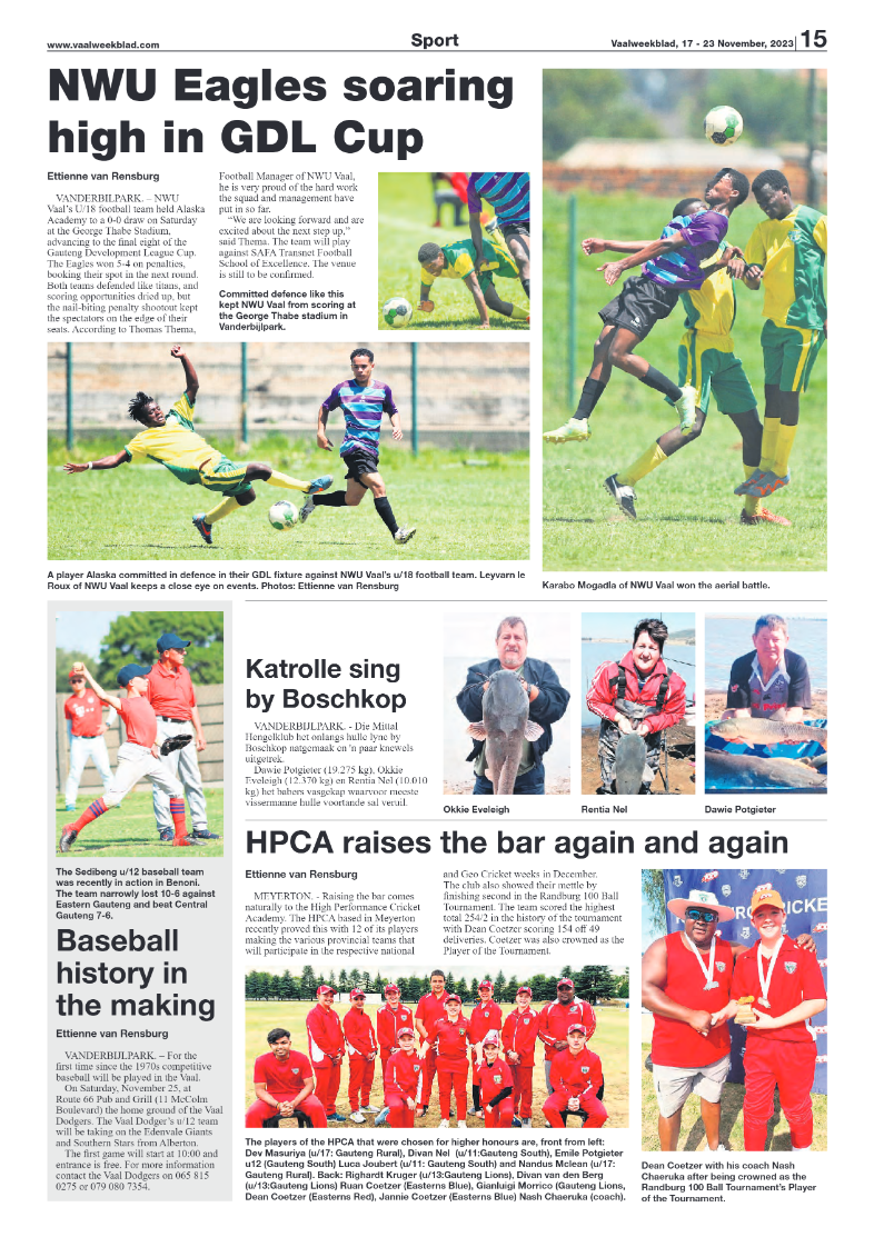 Vaalweekblad, 17 – 23 November, 2023 page 15