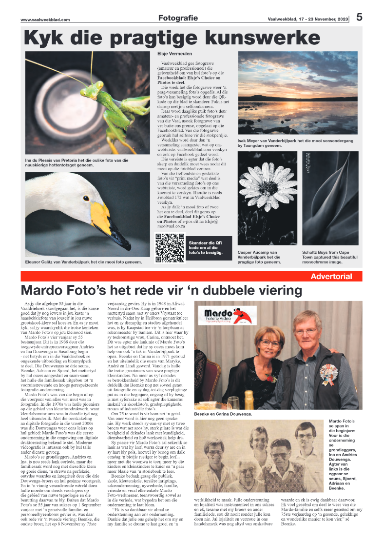 Vaalweekblad, 17 – 23 November, 2023 page 5