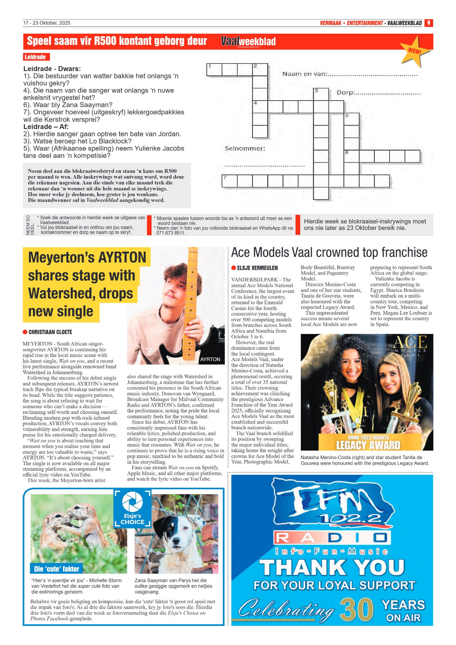 Vaalweekblad 17 – 23 Oktober, 2025 page 9
