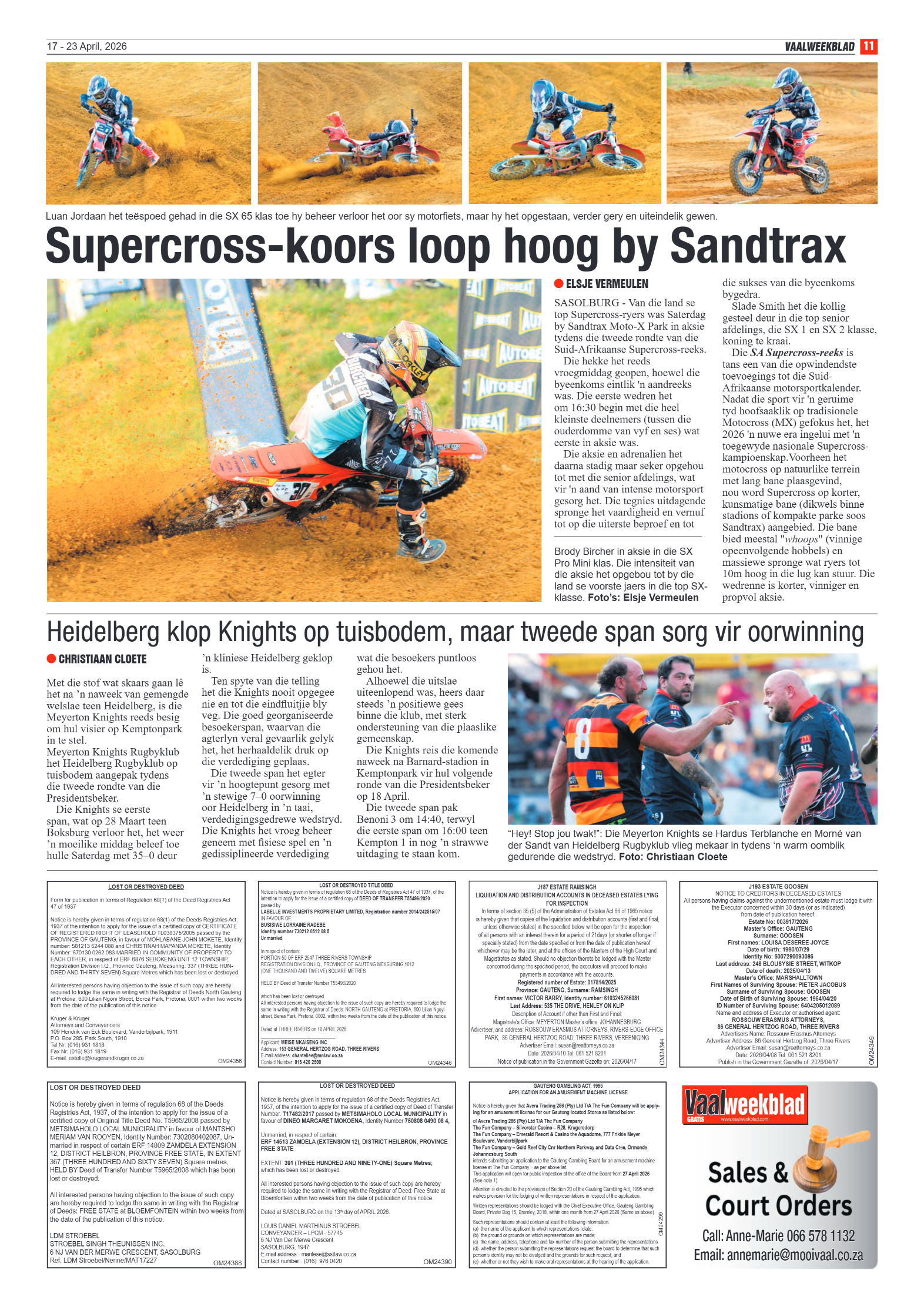 Vaalweekblad – 17 April 2026 page 11