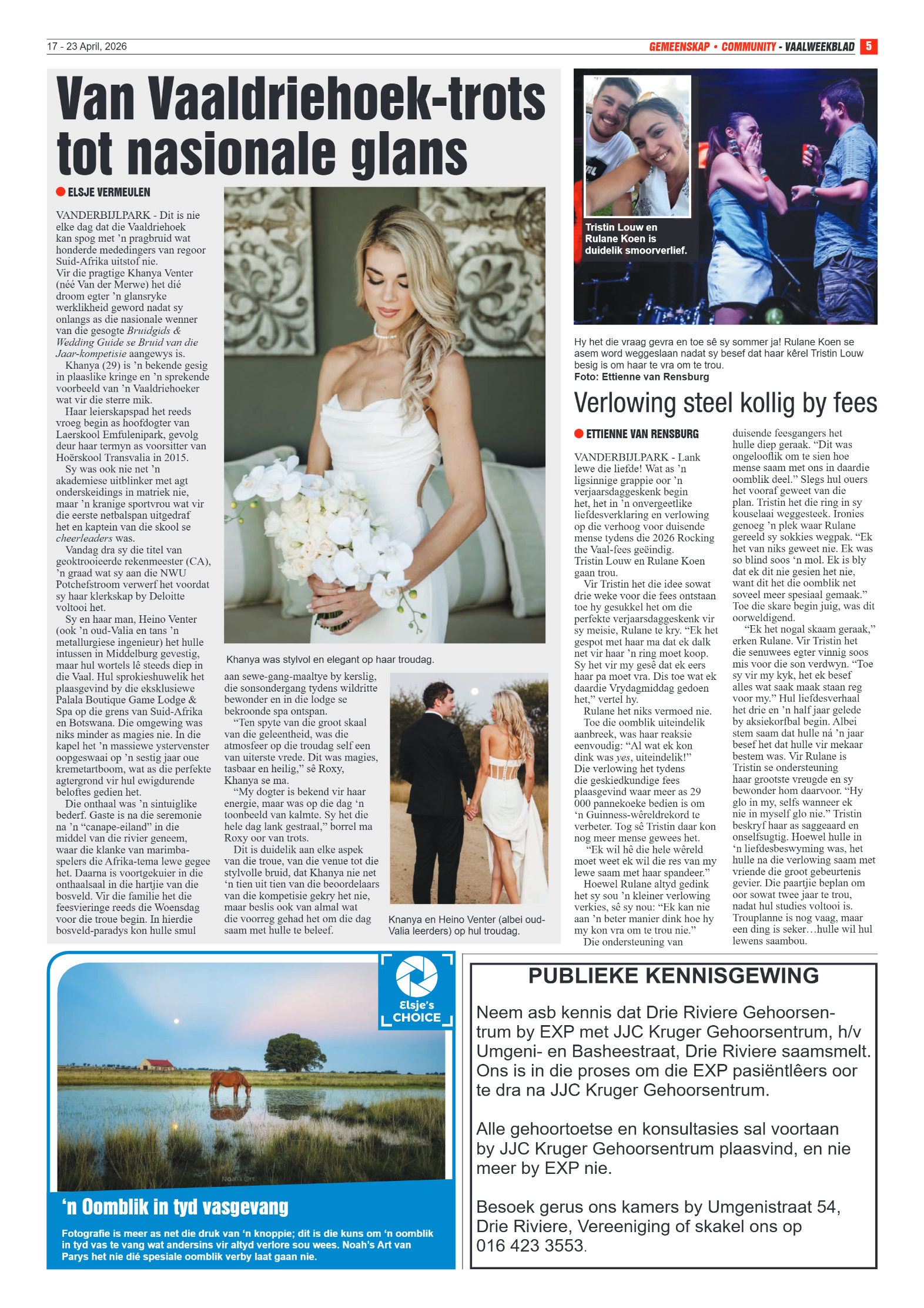 Vaalweekblad – 17 April 2026 page 5