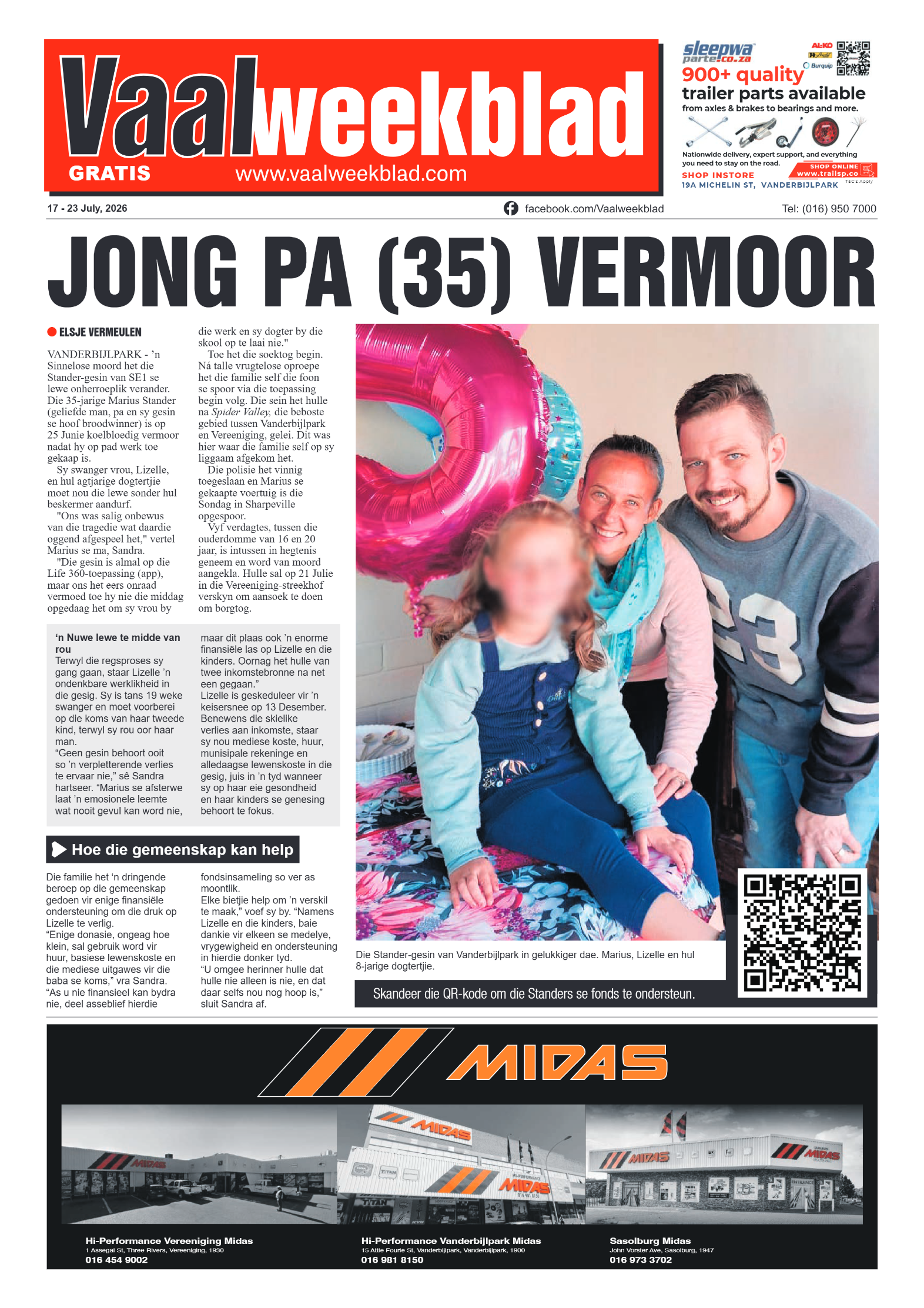 Vaalweekblad – 17 Julie 2026 page 1