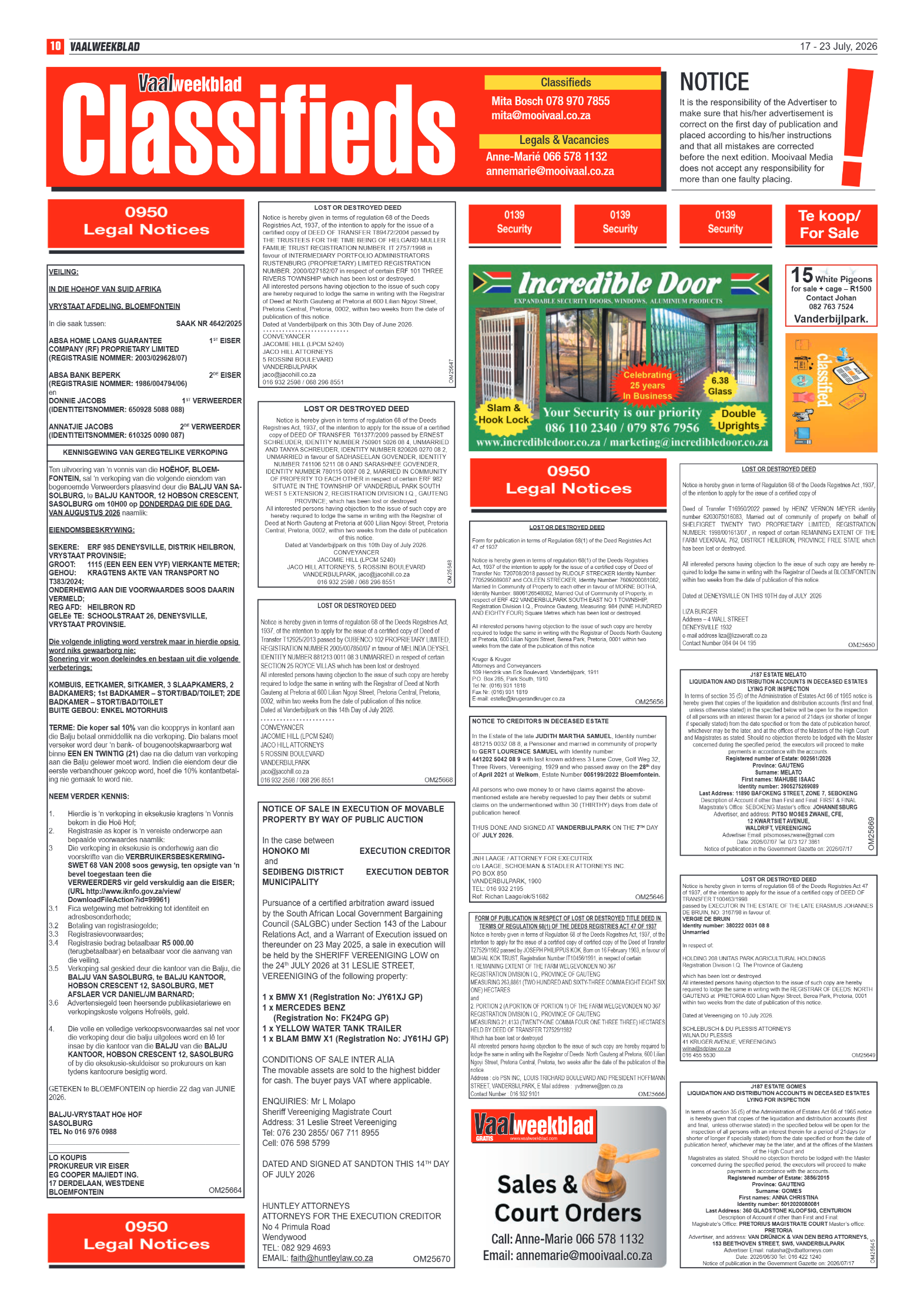 Vaalweekblad – 17 Julie 2026 page 10