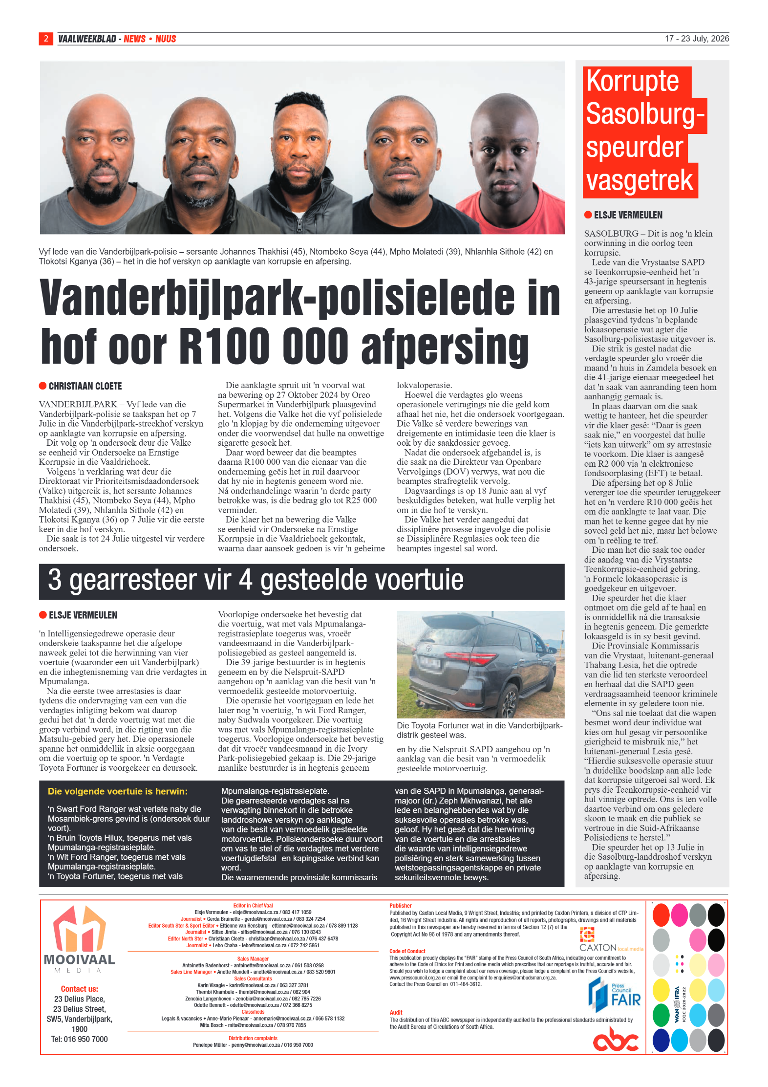 Vaalweekblad – 17 Julie 2026 page 2