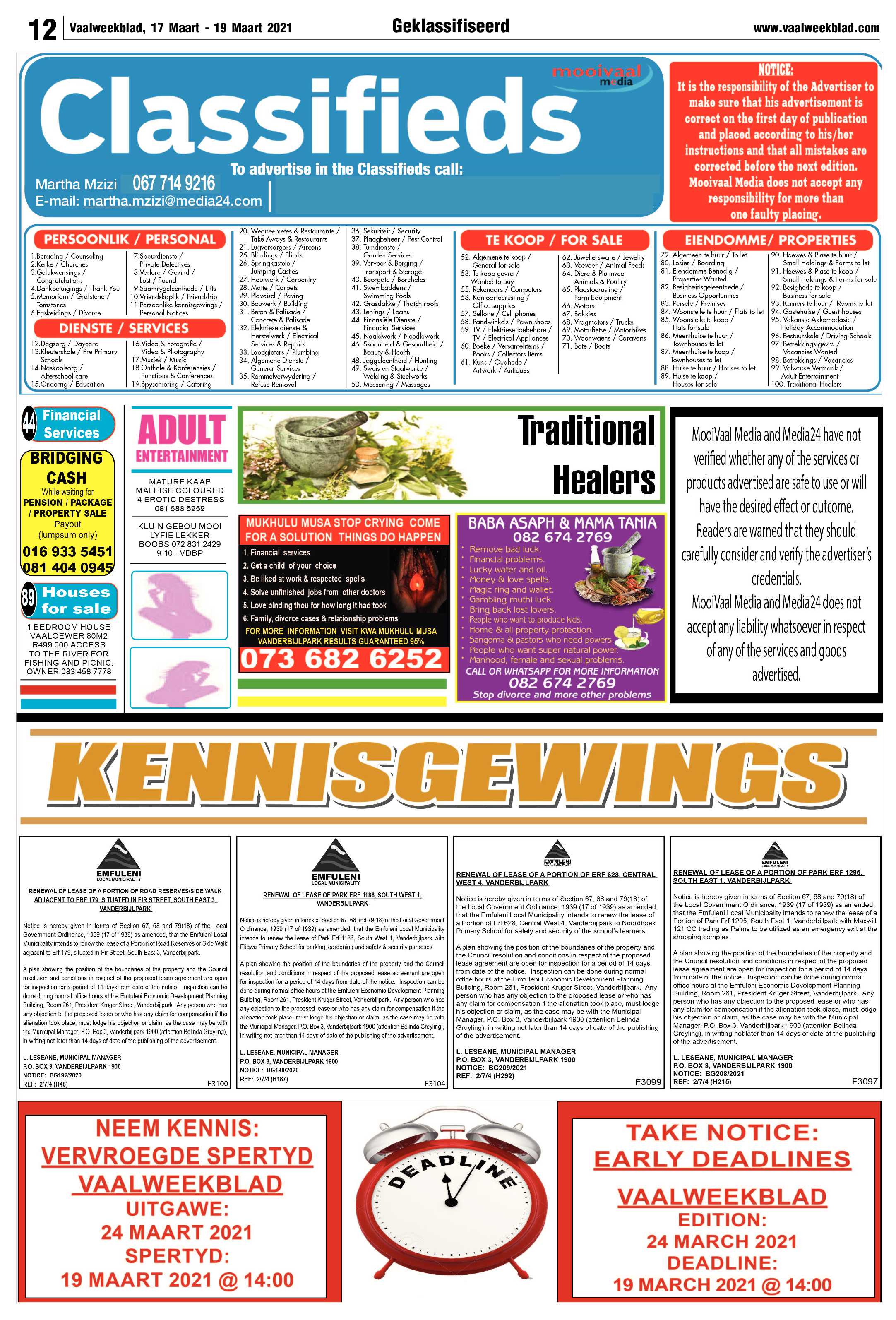 Vaalweekblad 17 Maart – 19 Maart 2021 page 12