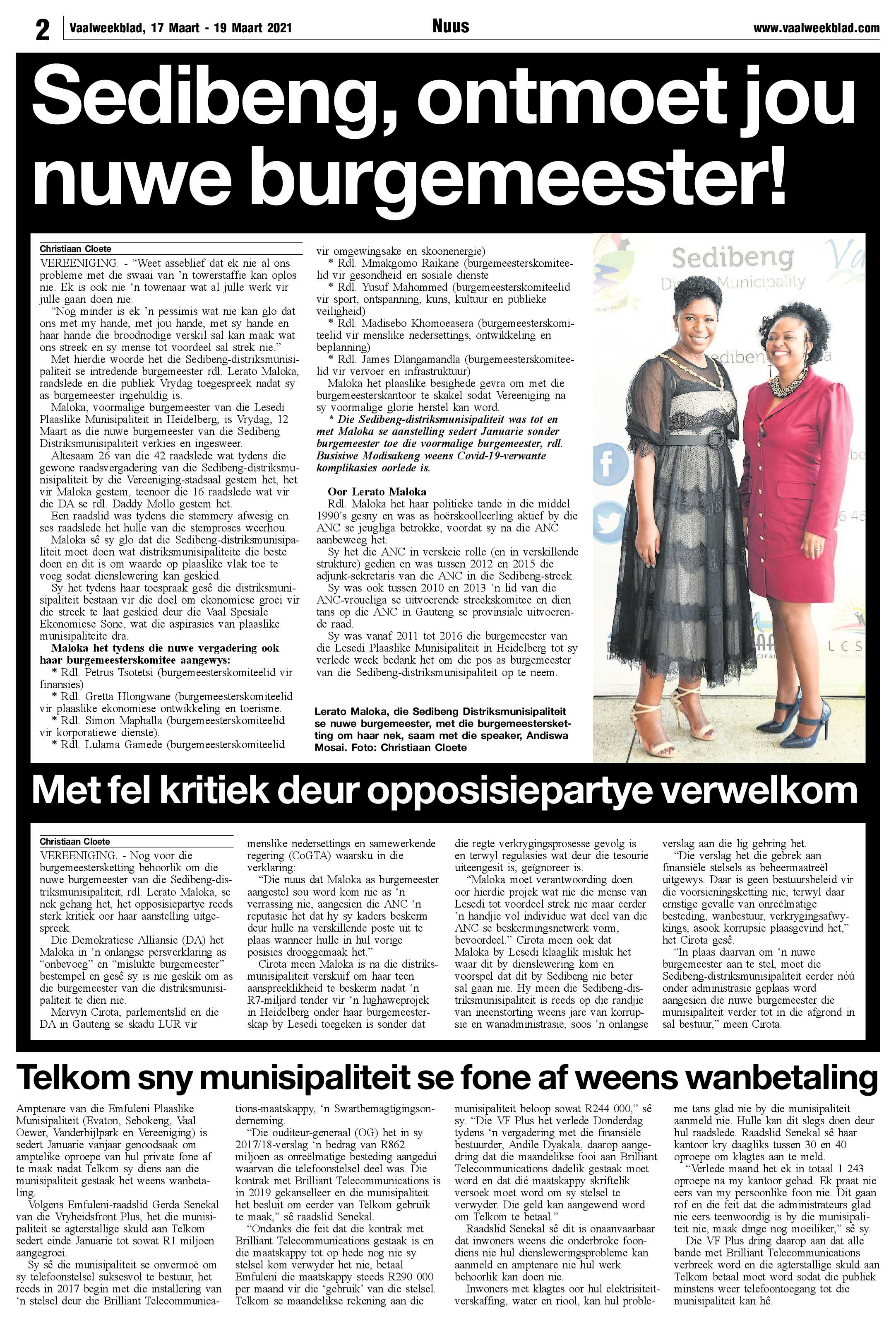Vaalweekblad 17 Maart – 19 Maart 2021 page 2