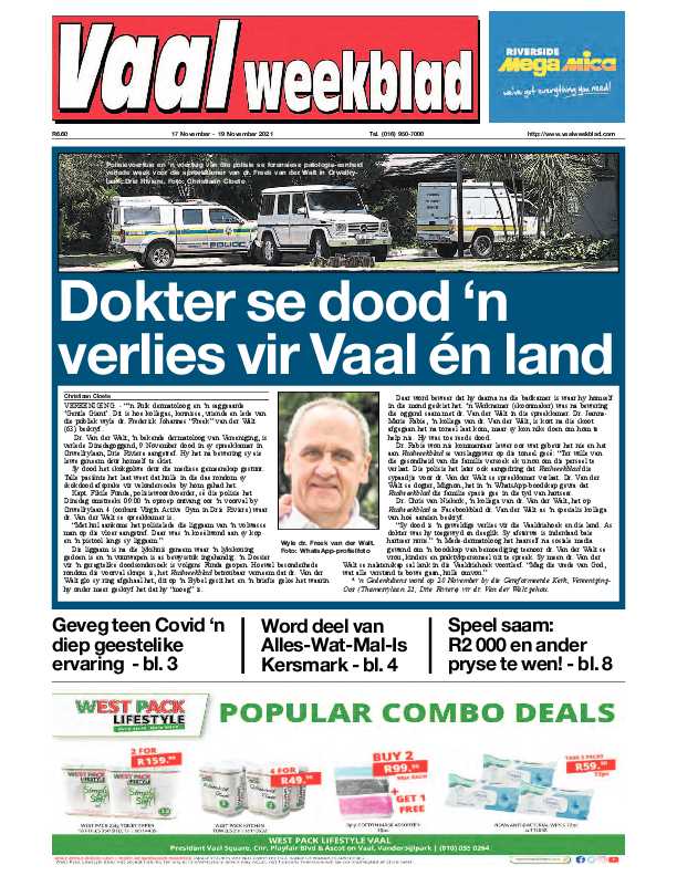 Vaalweekblad 17 November – 19 November 2021 page 1