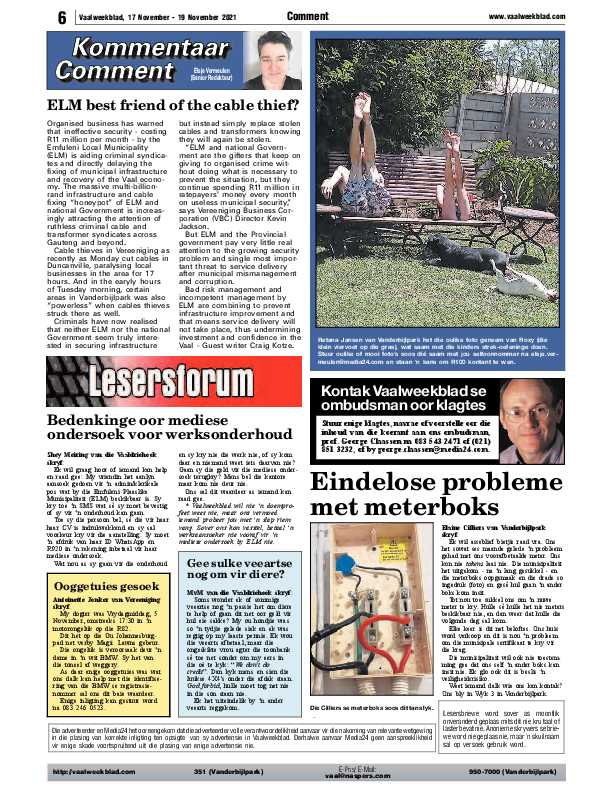 Vaalweekblad 17 November – 19 November 2021 page 6