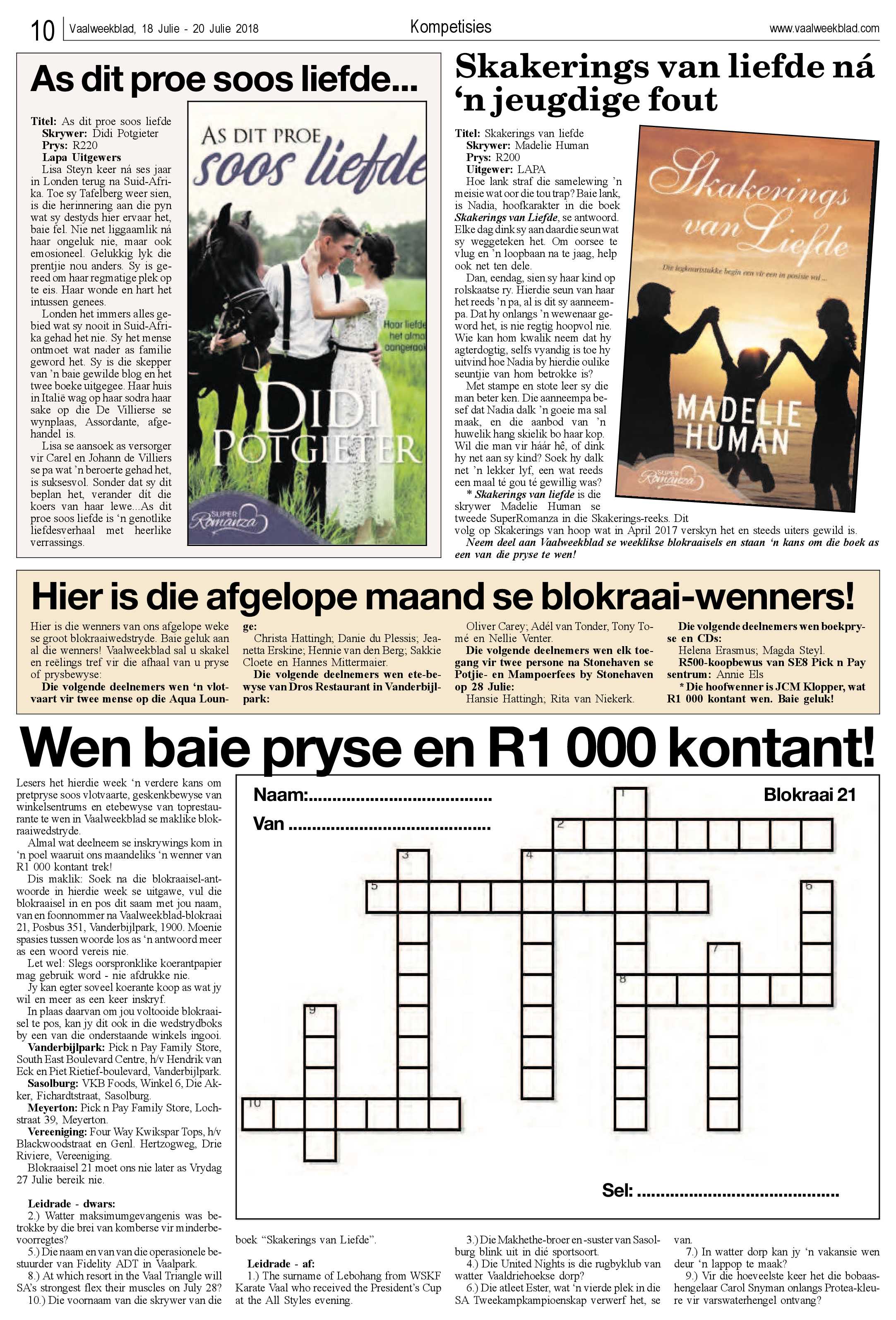 Vaalweekblad 18 – 20 Julie 2018 page 10