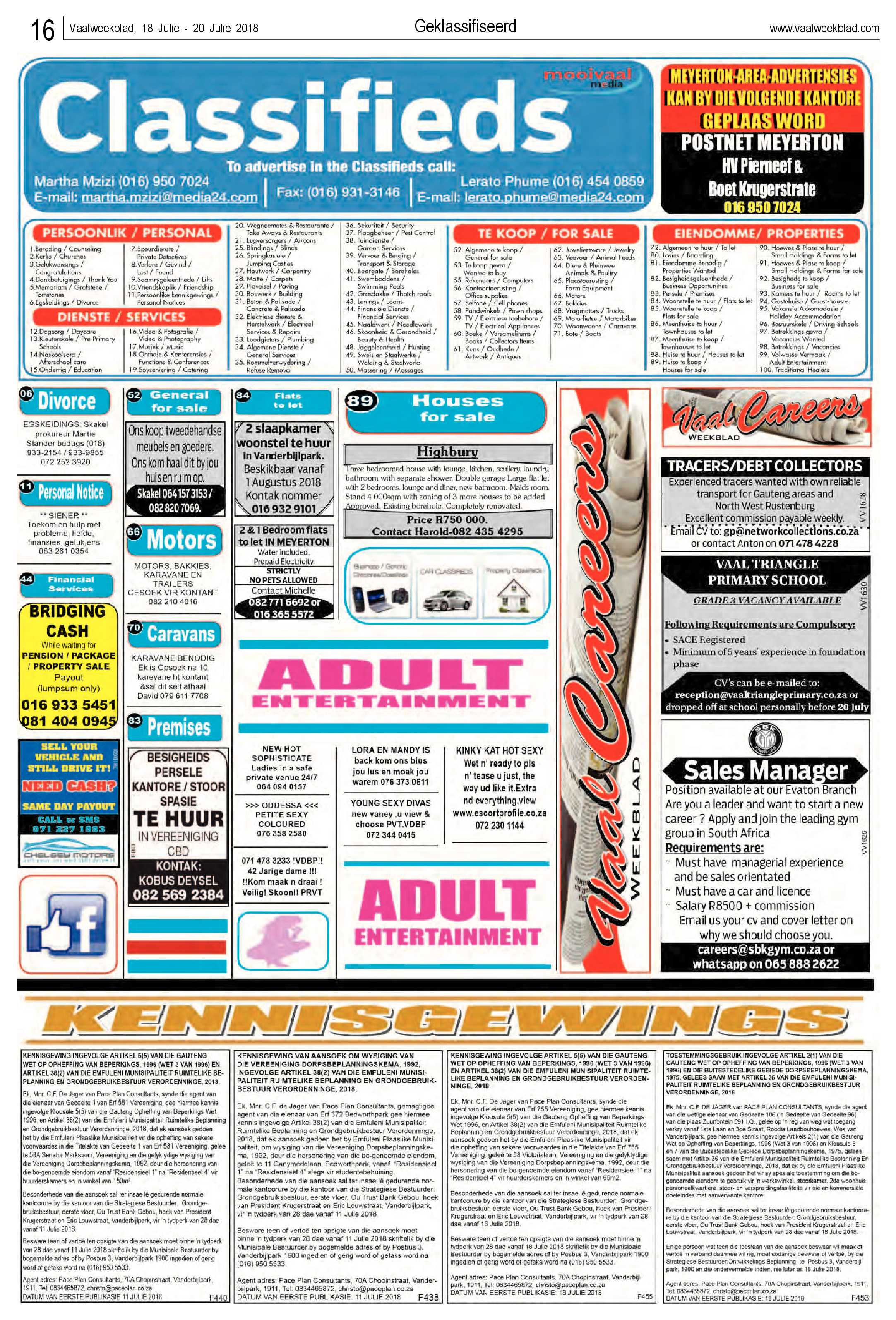 Vaalweekblad 18 – 20 Julie 2018 page 16